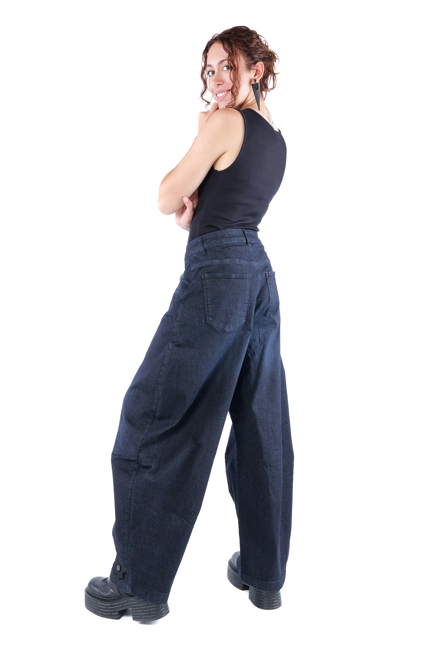 Tulpige Jeanshose - Darkblue - 10018