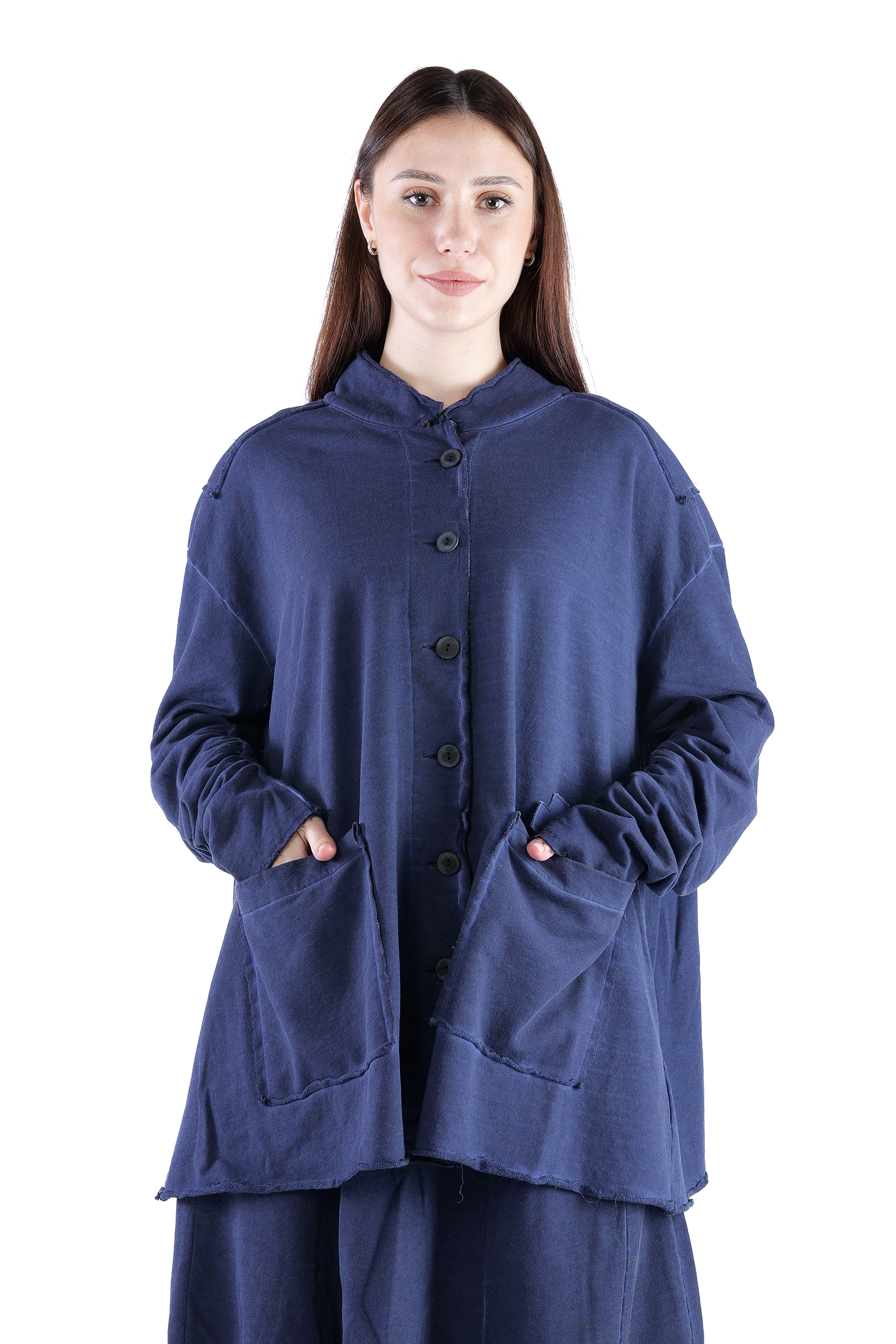 Oversize Sweatjacke - Ocean - 2129