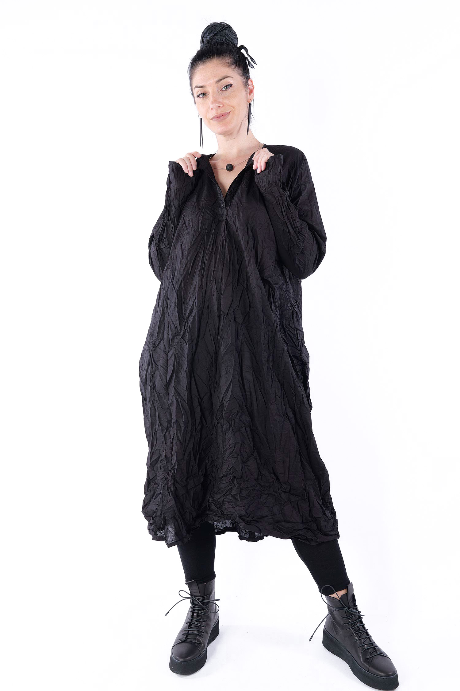 Tulip dress - Black - Wertvollig