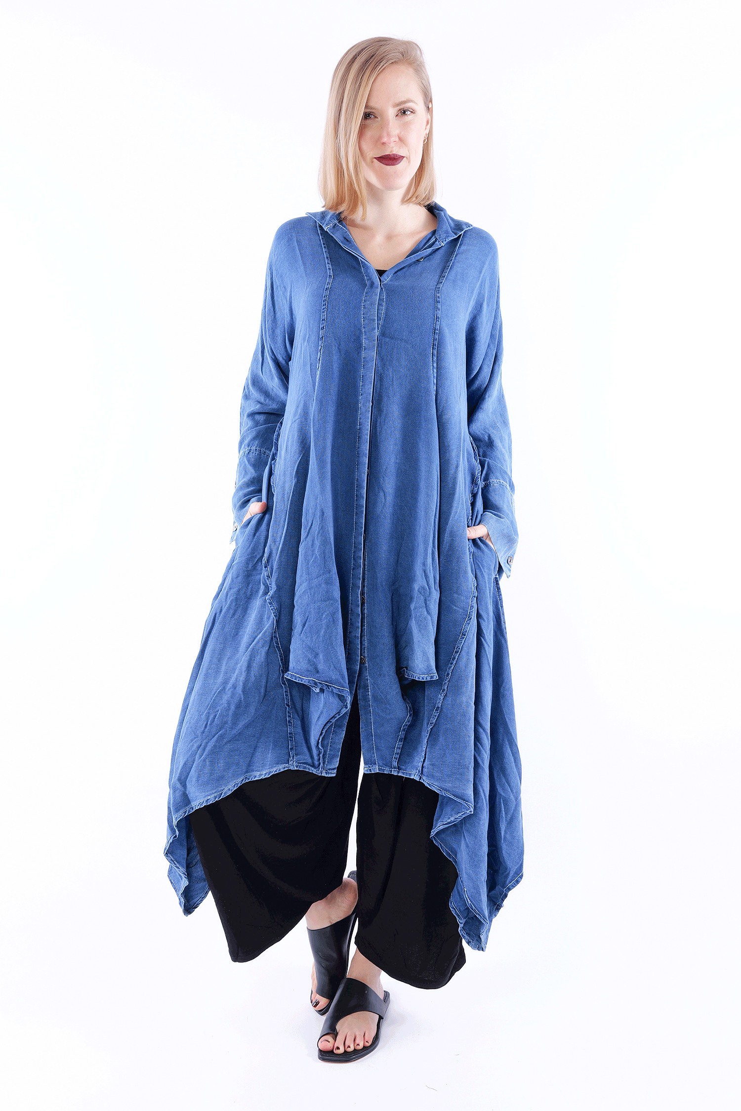 Jeansmantel / Kleid - Blau - 26076 (2611041076)