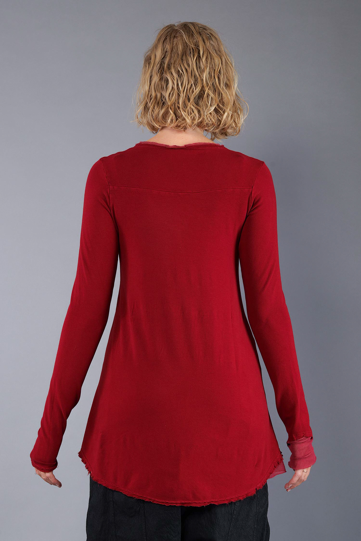 Longsleeve mit Tüll - Lava - 2263510501