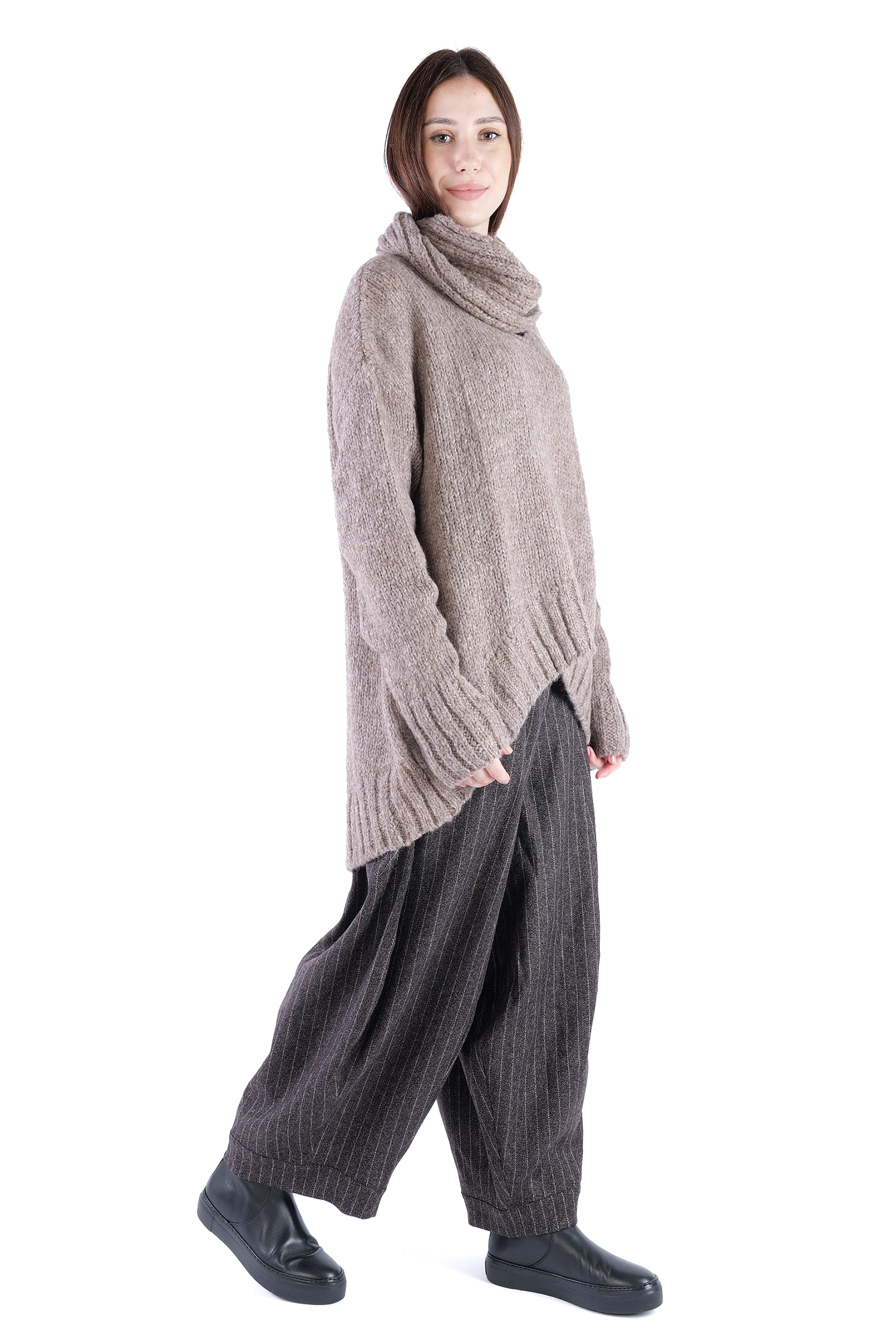 Oversize Strickpullover - Dusty rose - Frantic