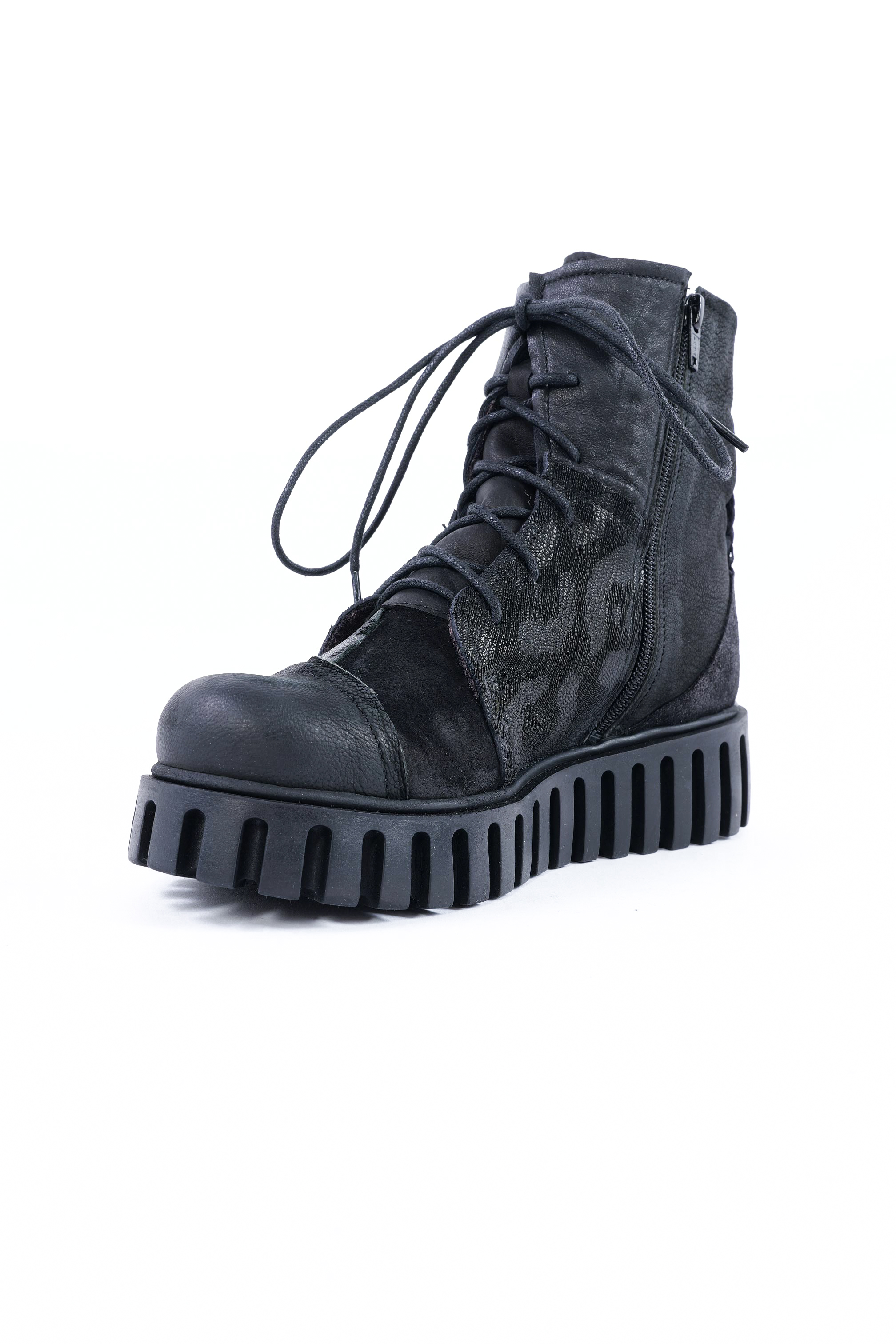 Patchwork Boots - Schwarz - Anastasia