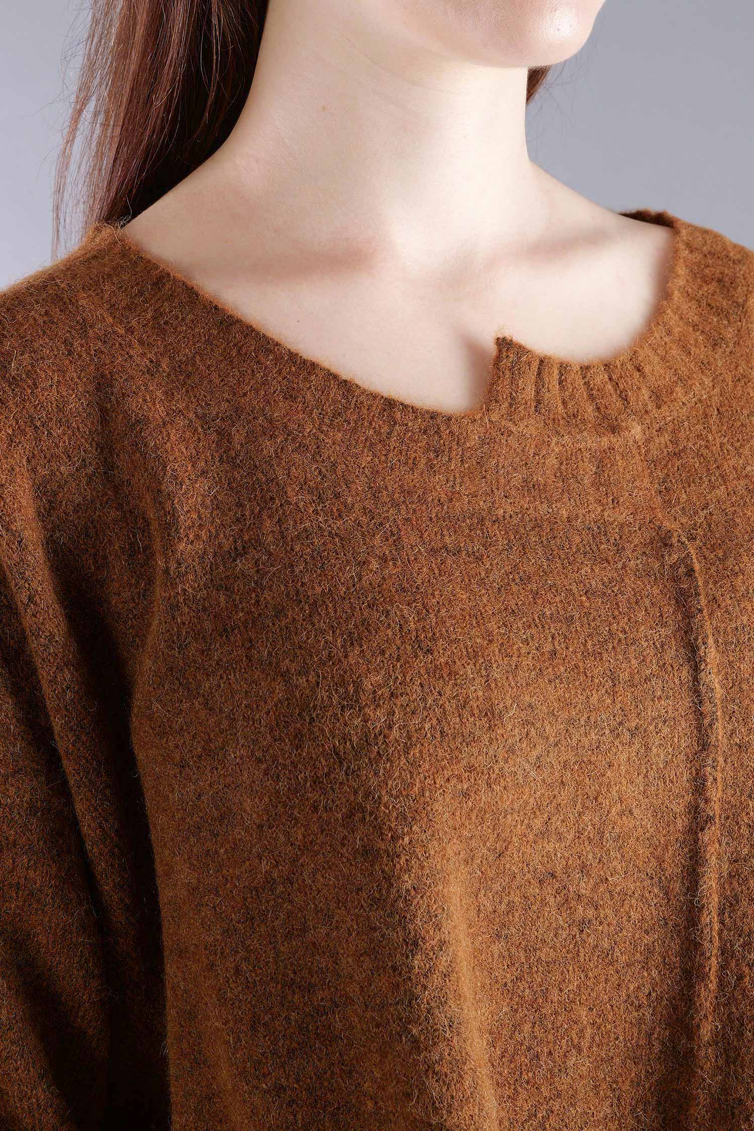 Strickpullover - Bronze melange - 2263310701