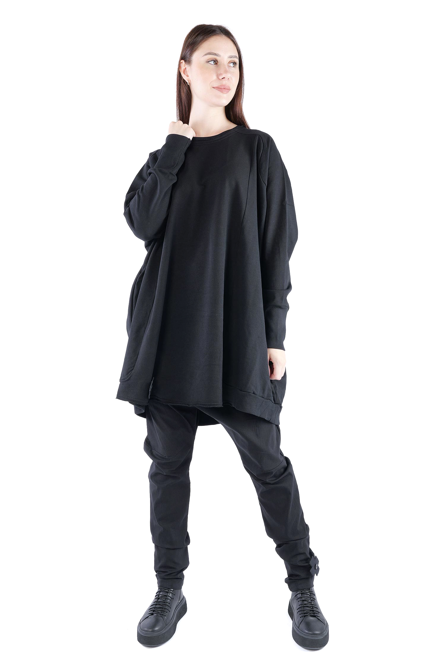 Oversize Sweatpullover - Black print - 2139