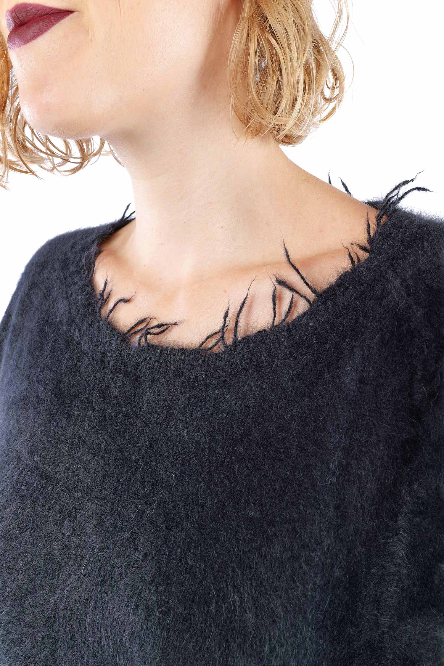 Oversize Strickpullover - Schwarz - 2262440710