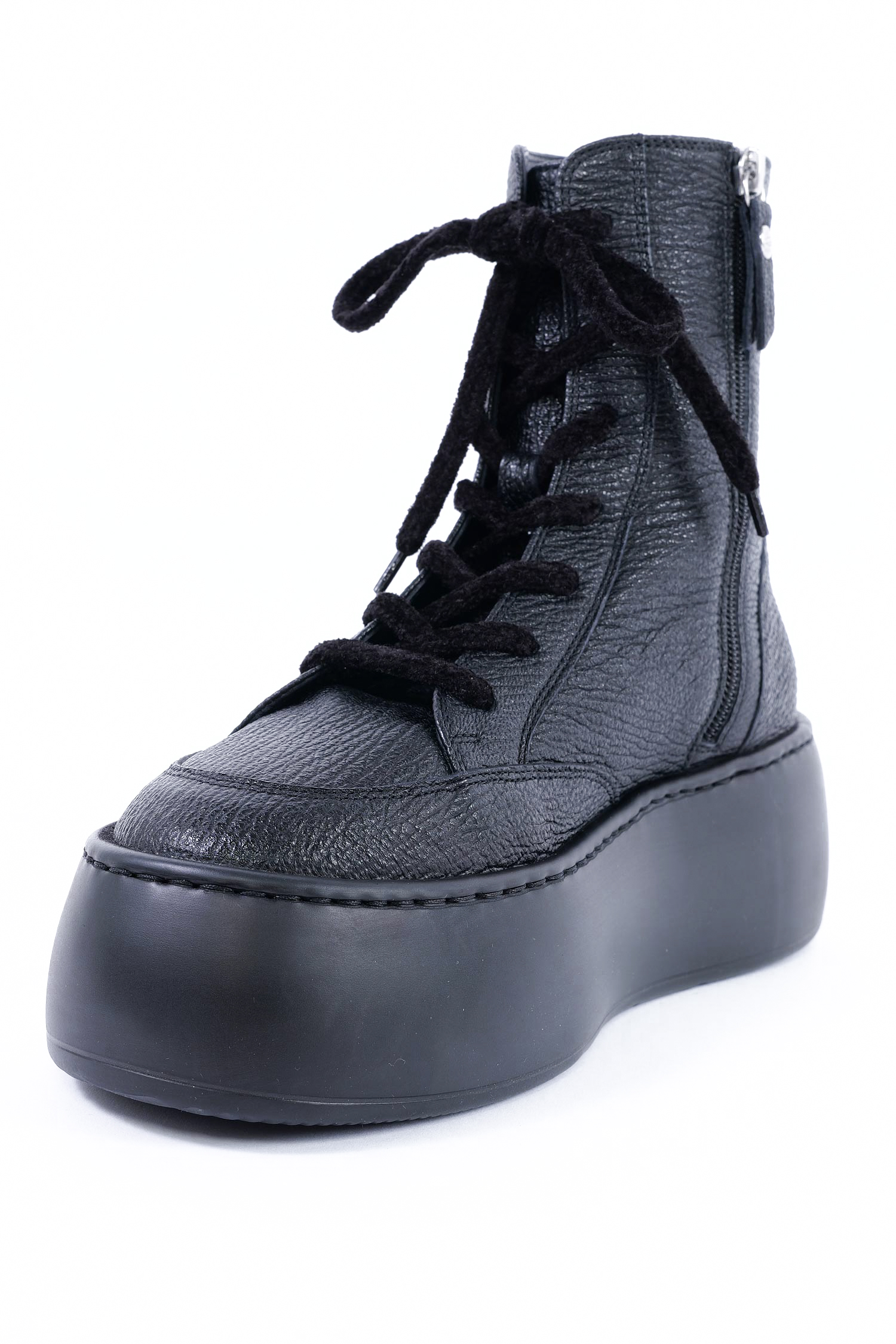 Leder-Sneaker - Schwarz - Vibe Lowboot