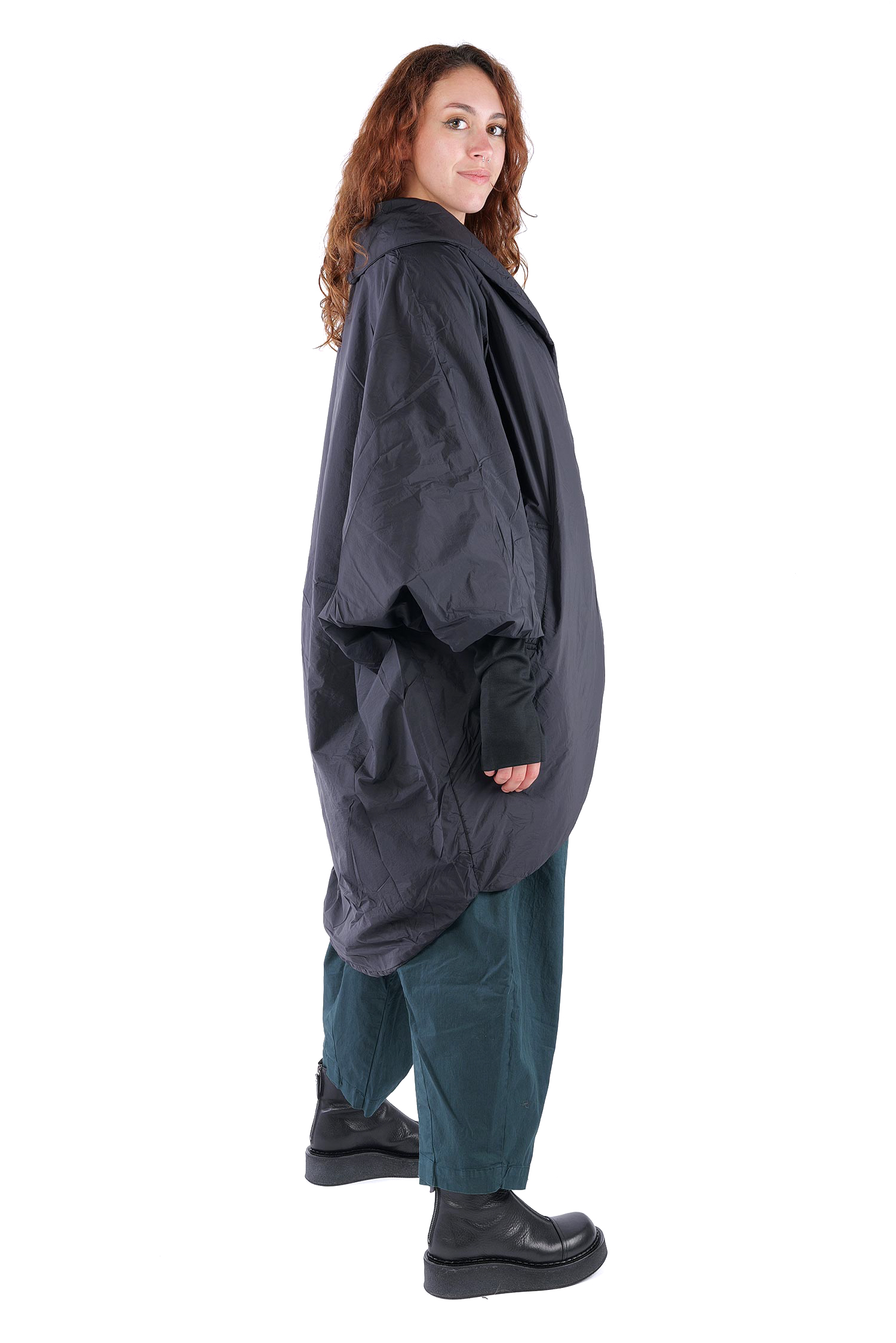 Oversize Wintermantel - Schwarz - SX115