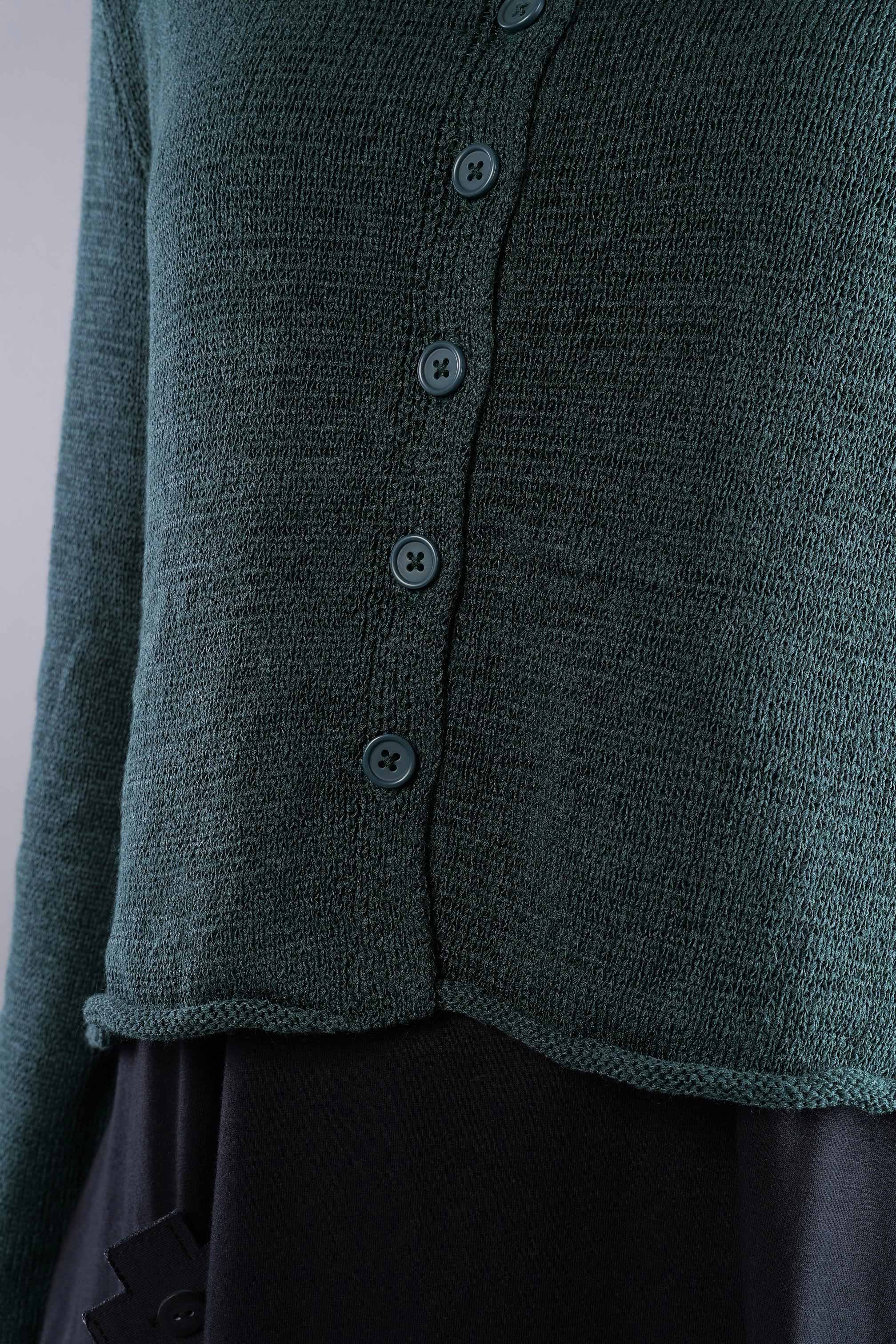 Short knitted jacket - Forest - 2263727111