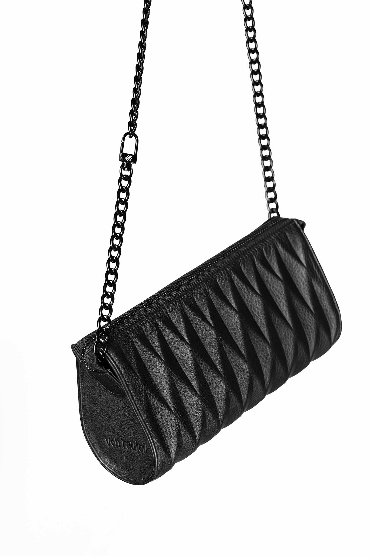 Leder Clutch - Schwarz - Clutch Bag