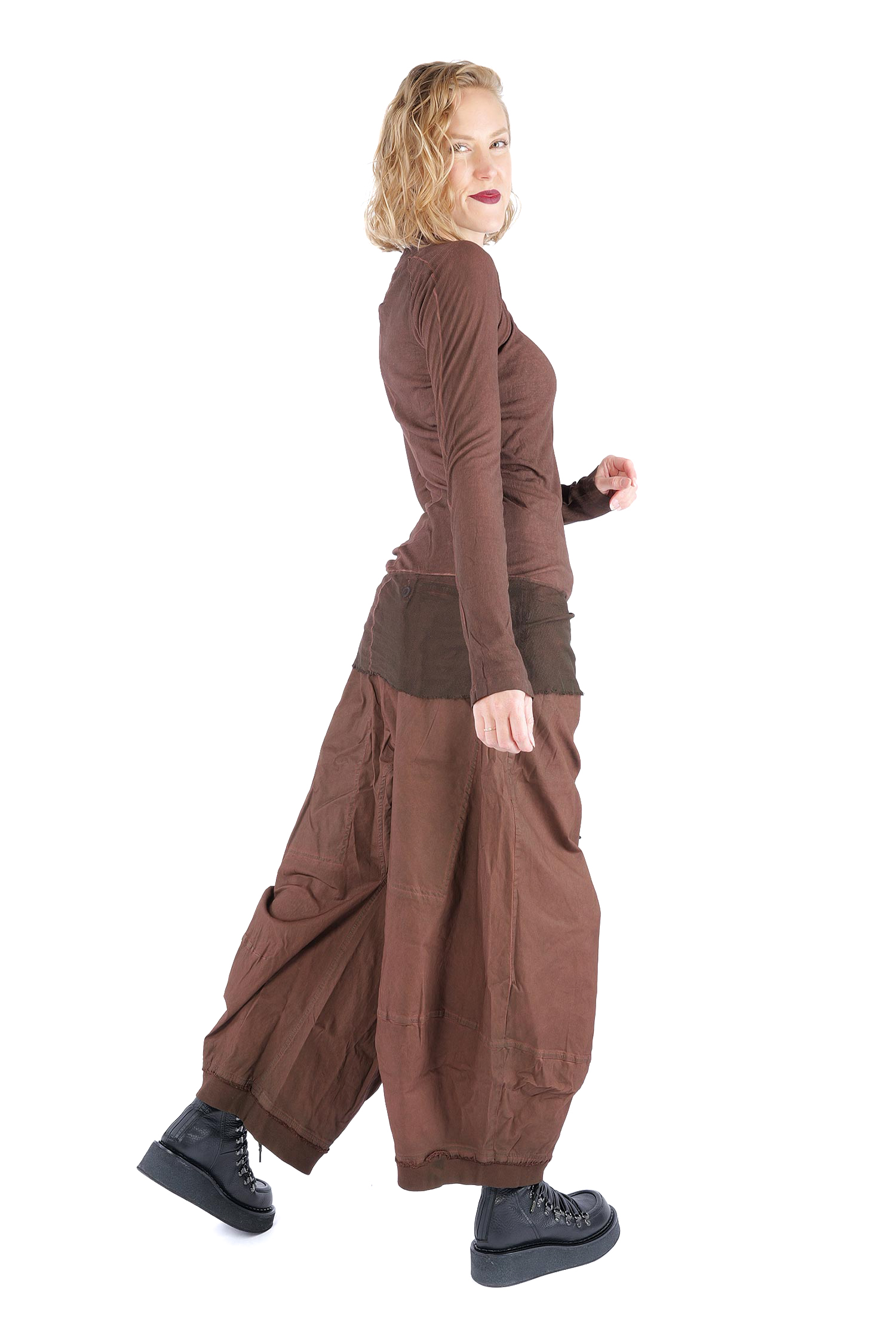 Longsleeve mit Tüll - Henna cloud - 2262340503