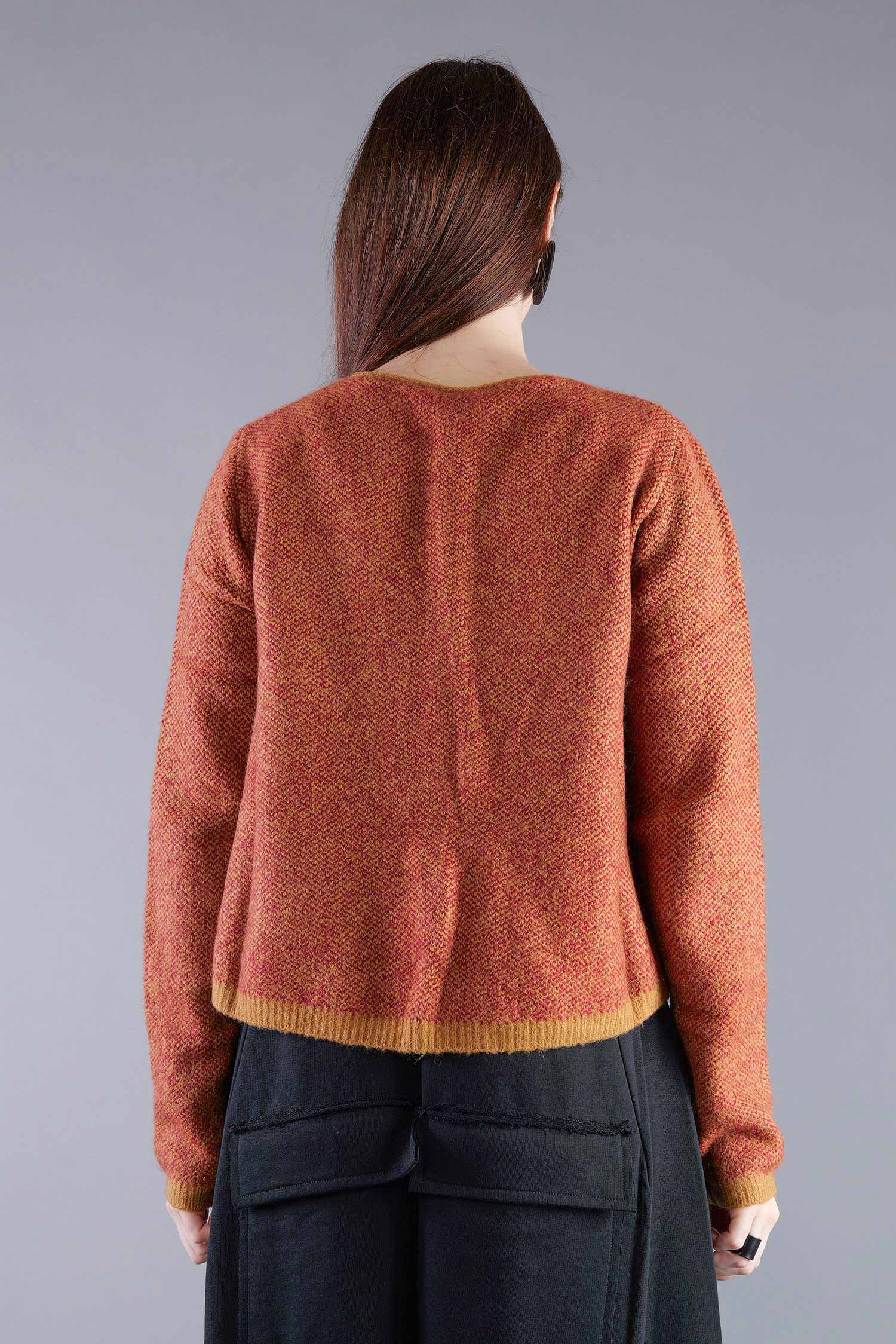 Strickjacke - Bronze lava jacquard - 2263277101