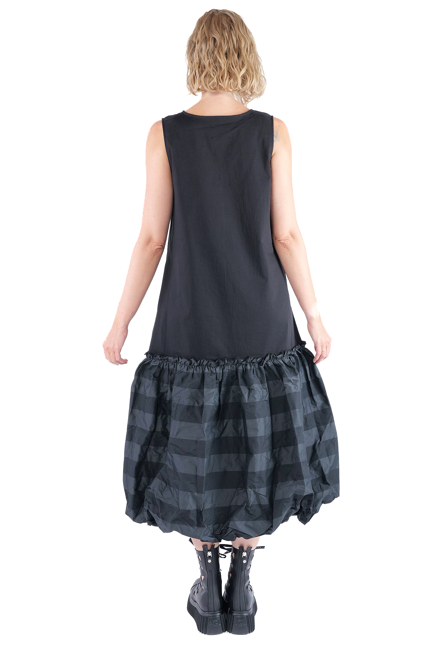Stretchkleid - Black widestripe - 1163