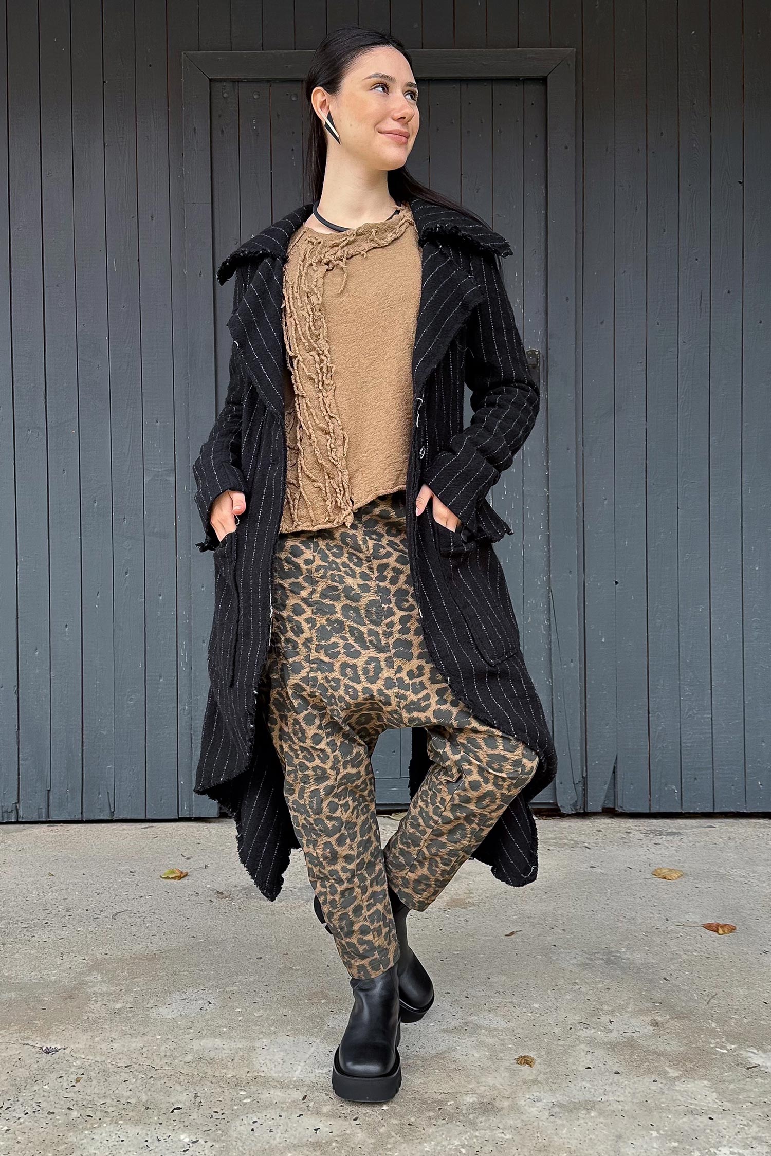 Wool tail-coat - Black stripe - 2261151204