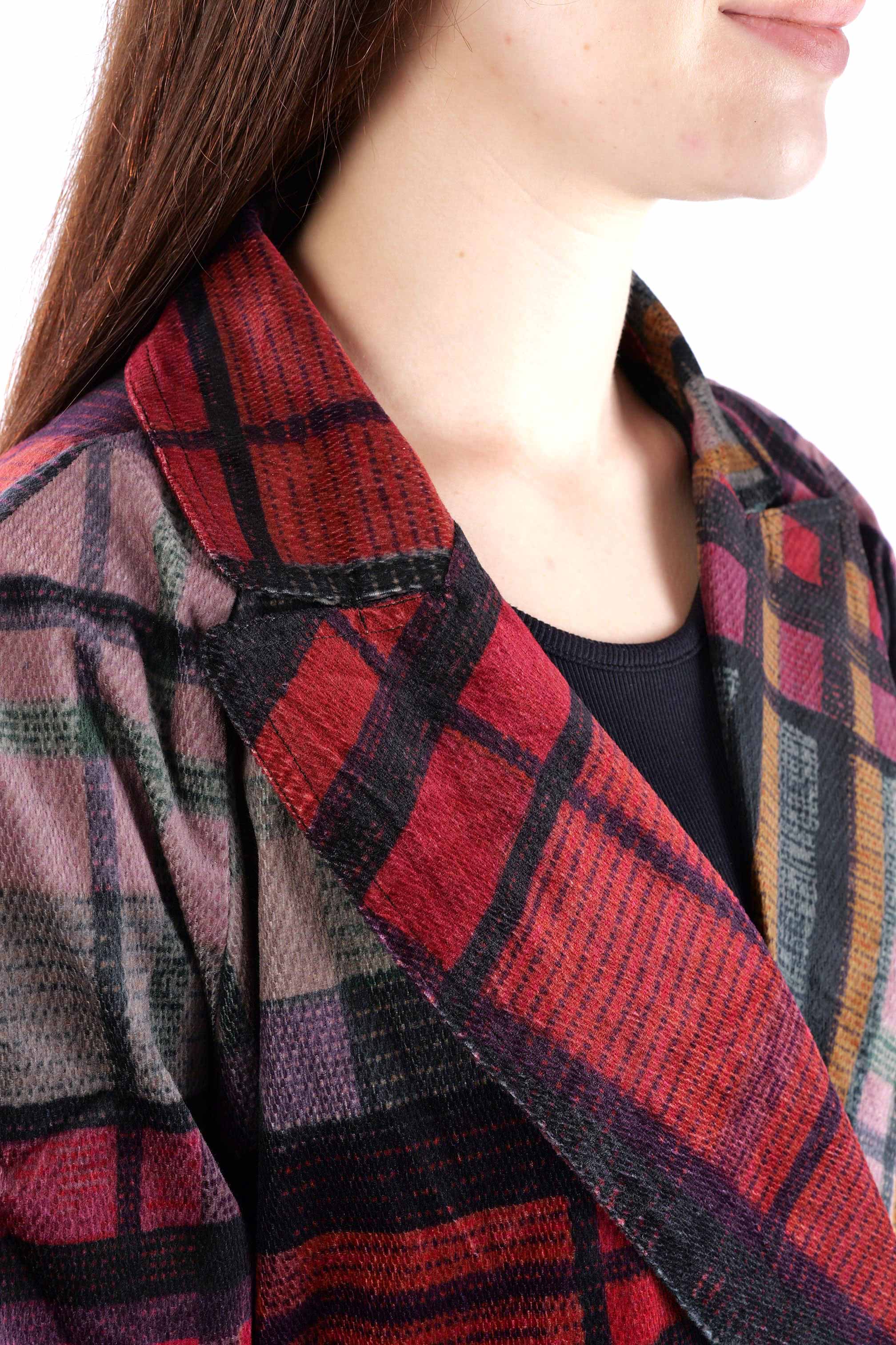 Babycord coat - Check multicolor - 2263231202