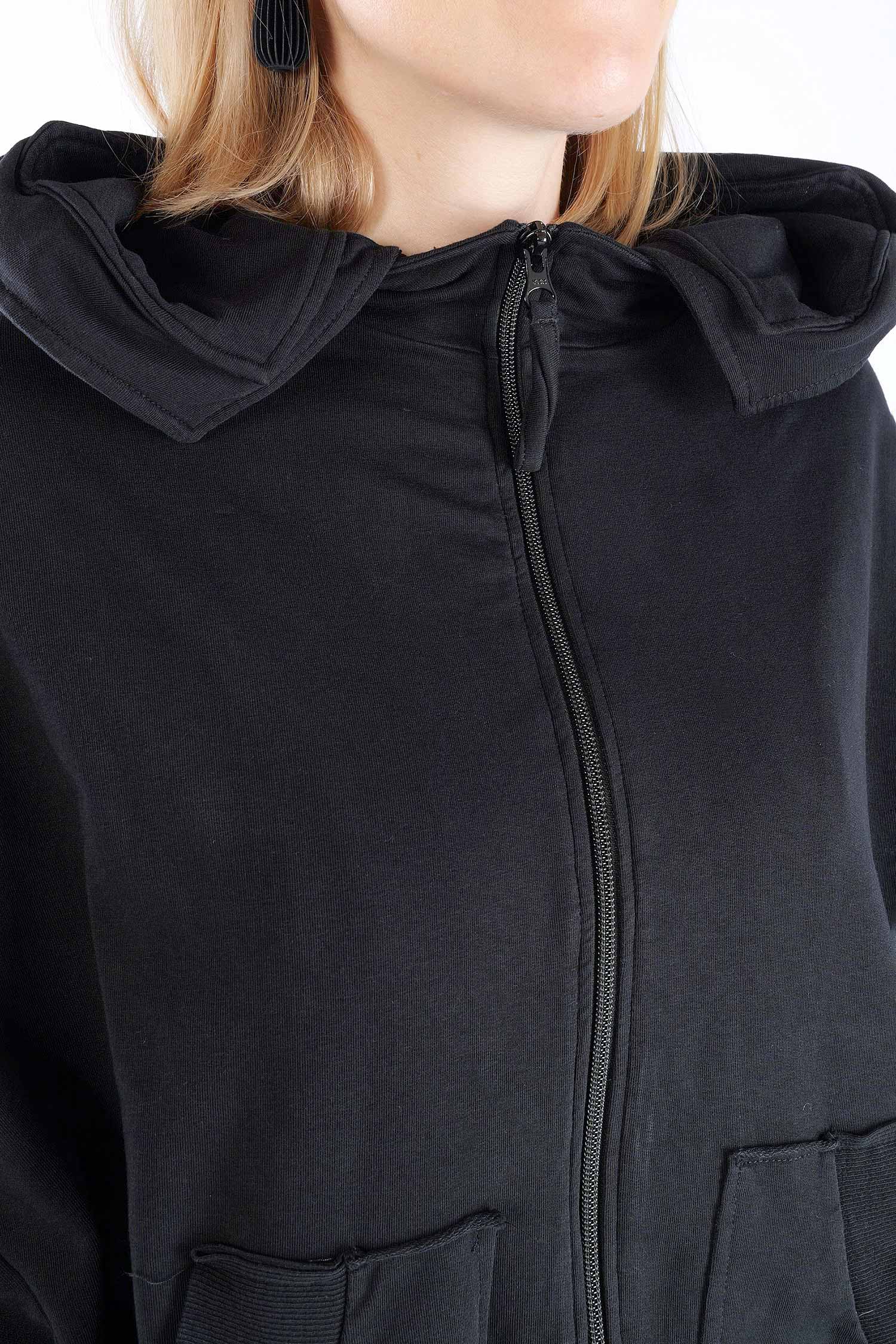 Oversize Sweatjacke - Schwarz - 2263251102
