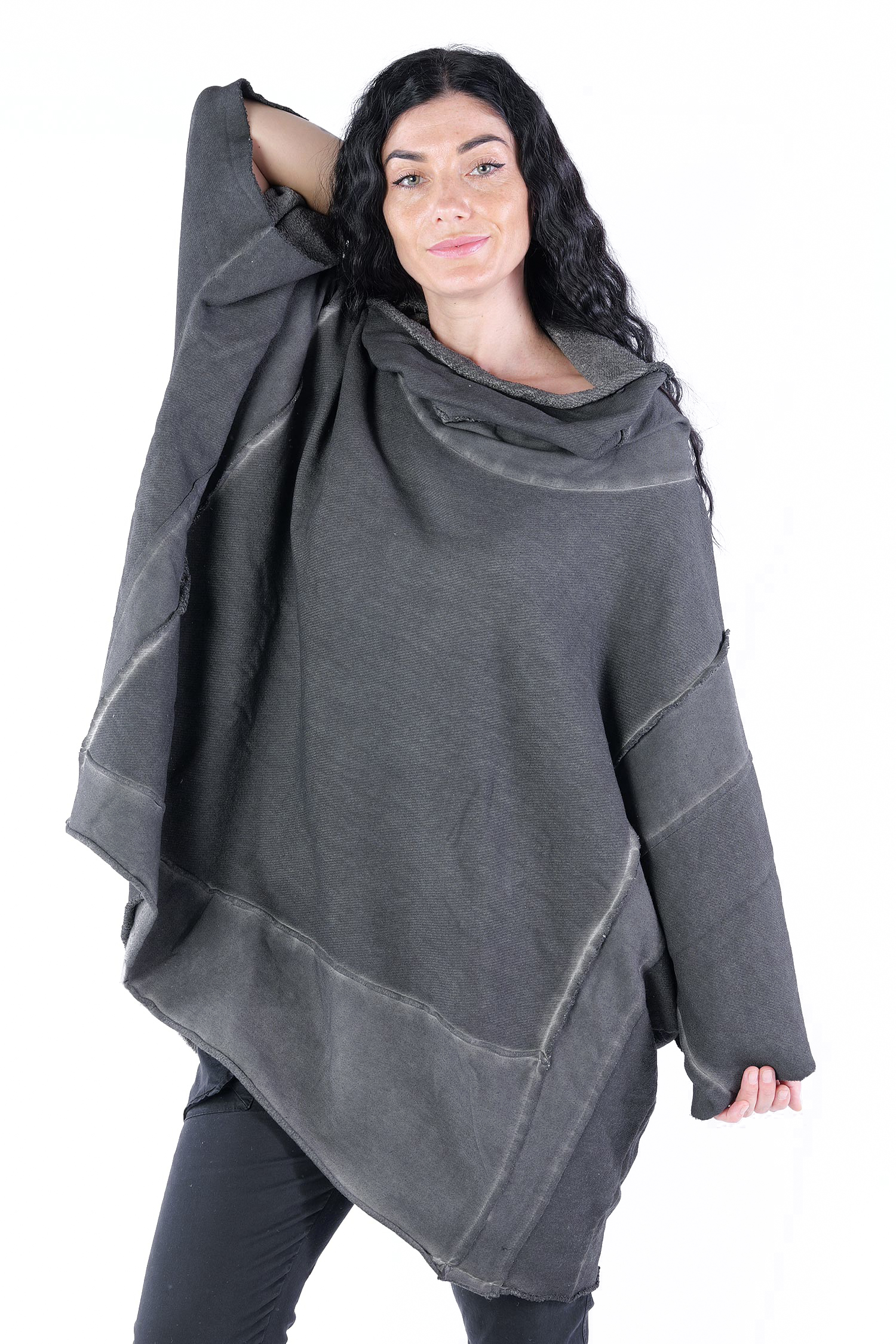 Sweatshirt + Stulpen - Anthrazit - 25585