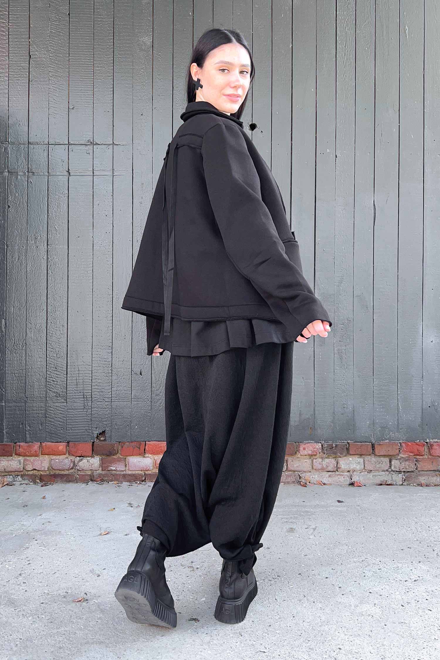Dicke Sweatjacke - Schwarz - 2102