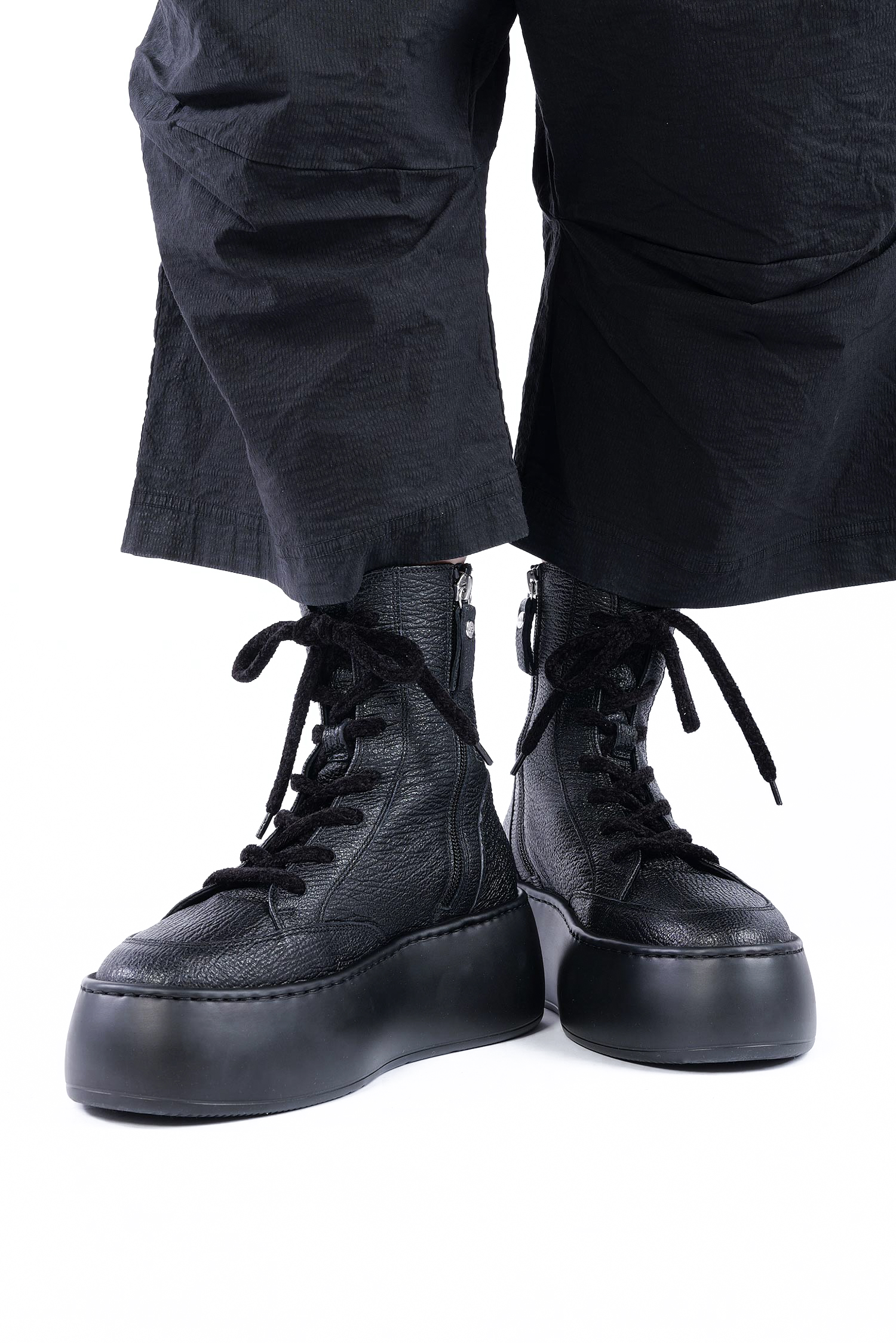 Leder-Sneaker - Schwarz - Vibe Lowboot
