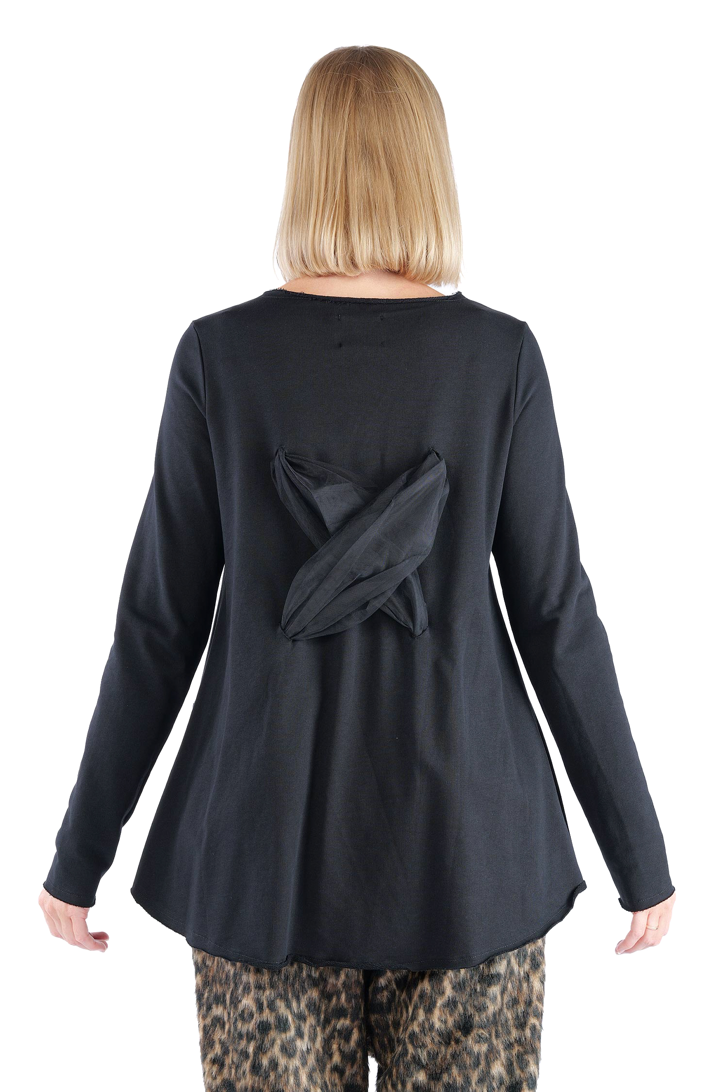 A-Linien Pullover - Schwarz - 2126