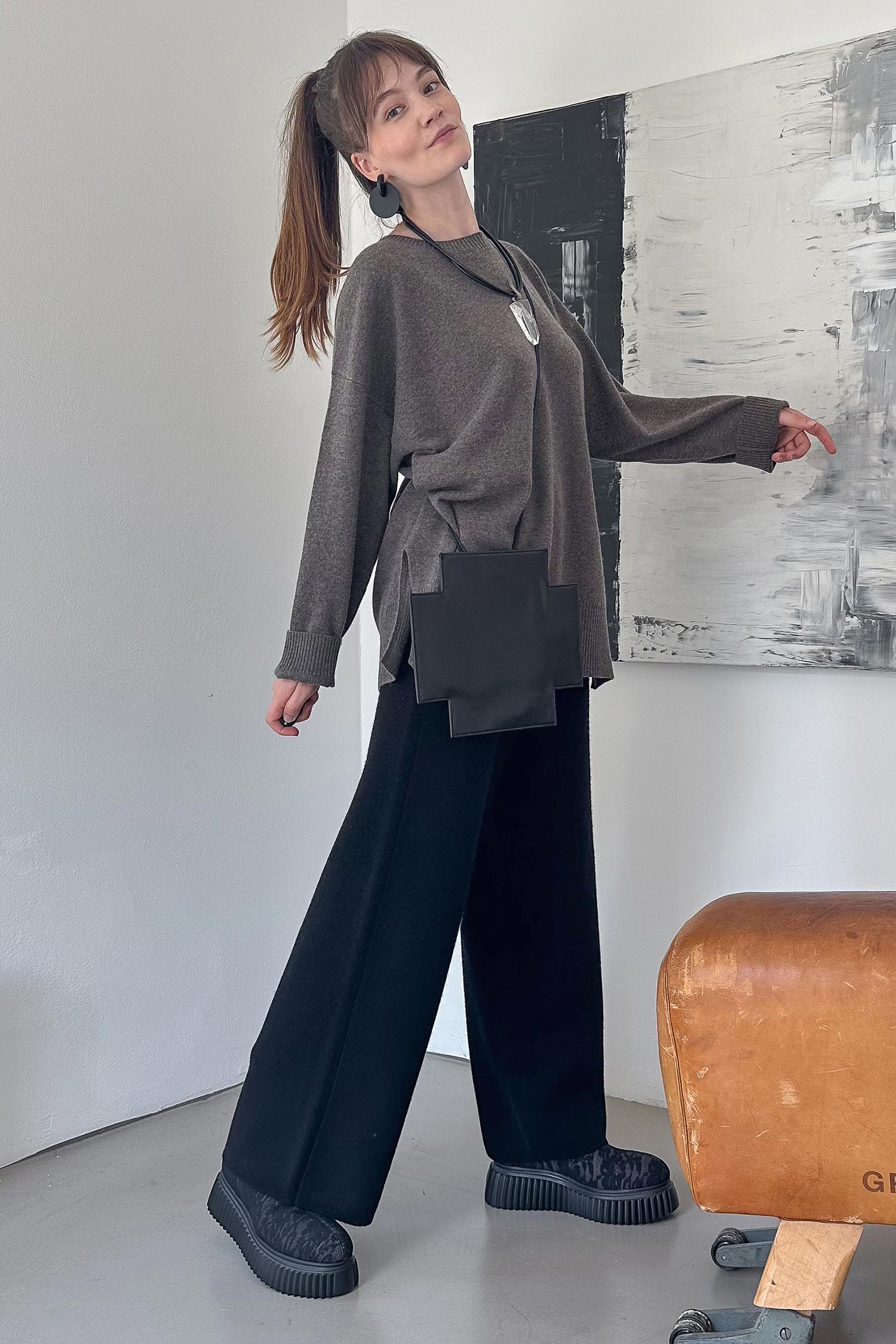 Cashmere pants - Black - 26129