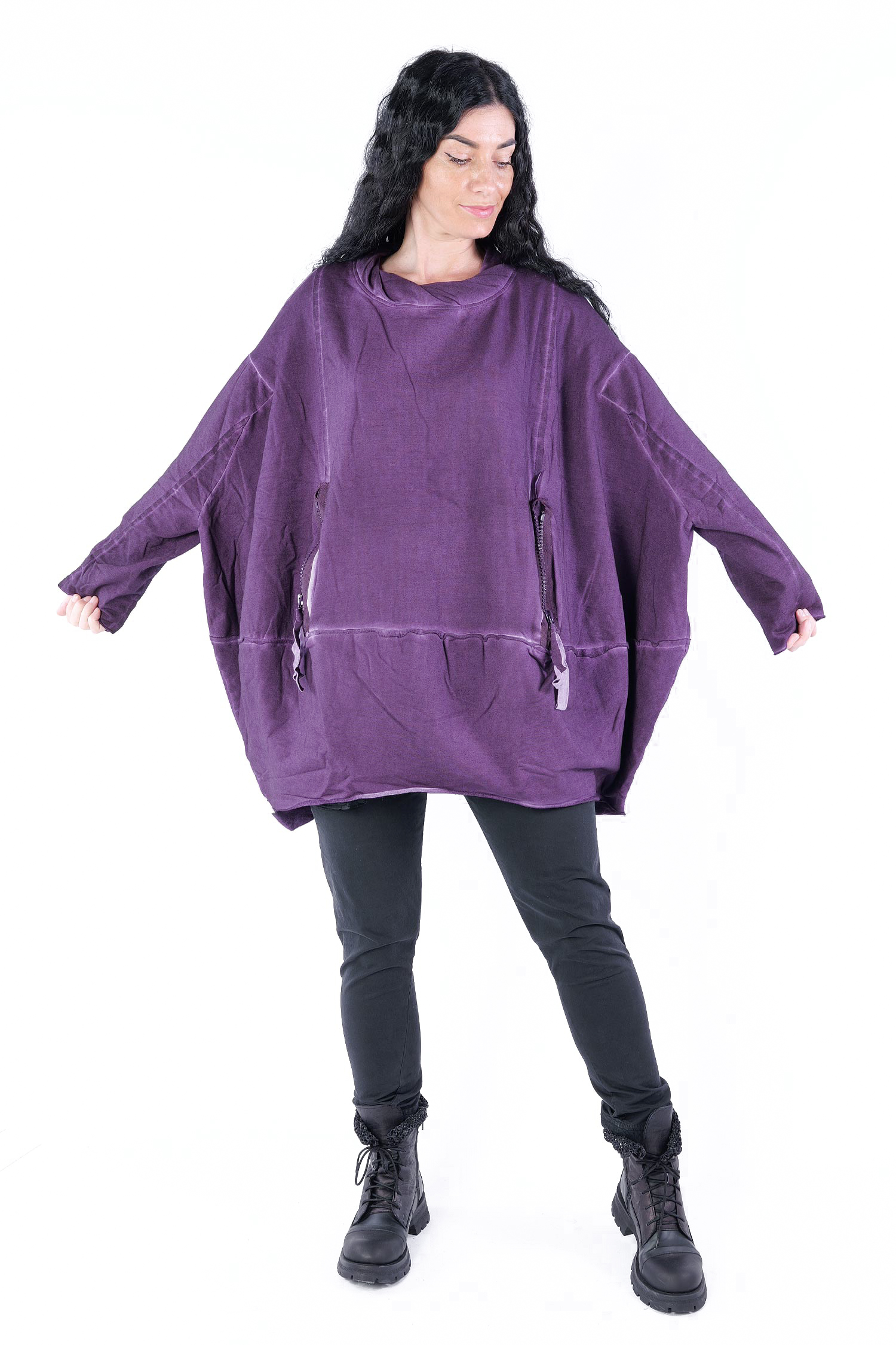 Oversize Sweatpullover - Lila - 23655