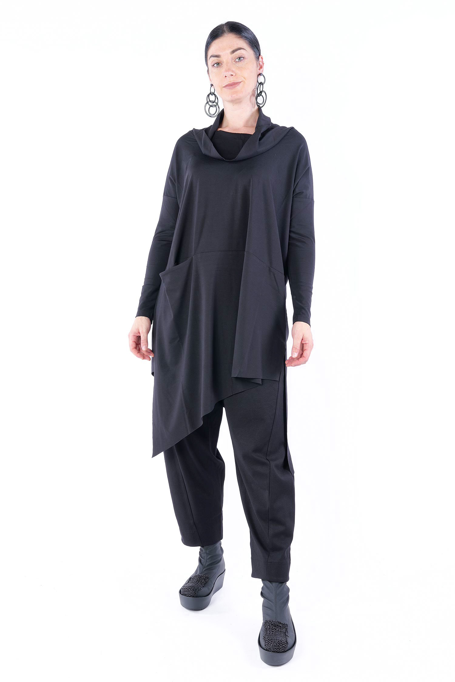 Oversize Tunika - Schwarz - W25-61