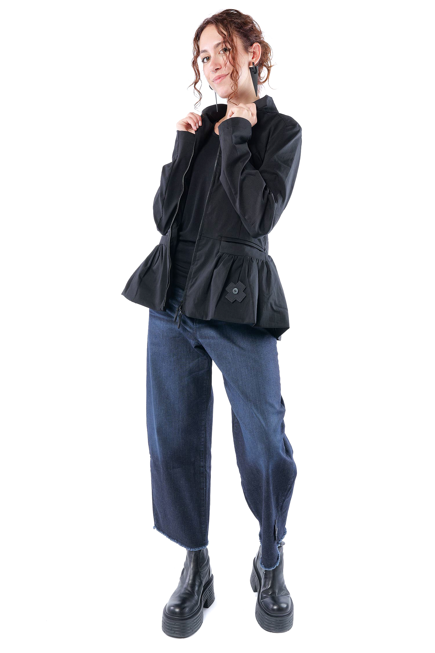 Stretch-Blazerjacke - Schwarz - 8074
