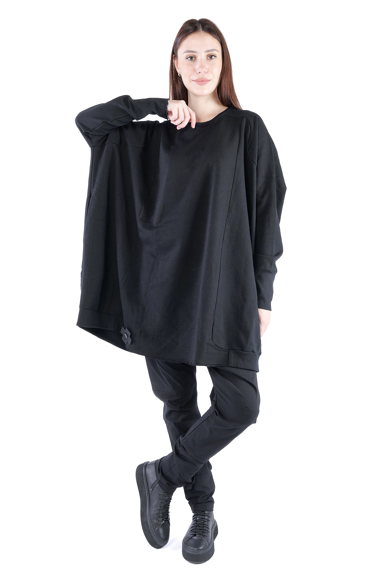 Oversize Sweatpullover - Black print - 2139
