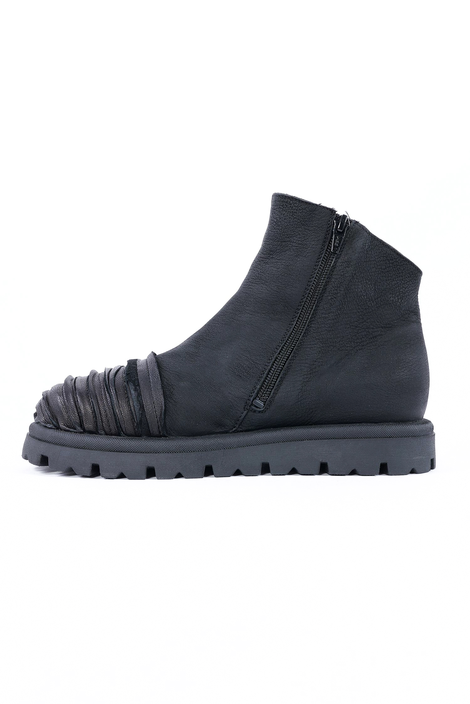 Breite Leder Boots - Schwarz - Britany