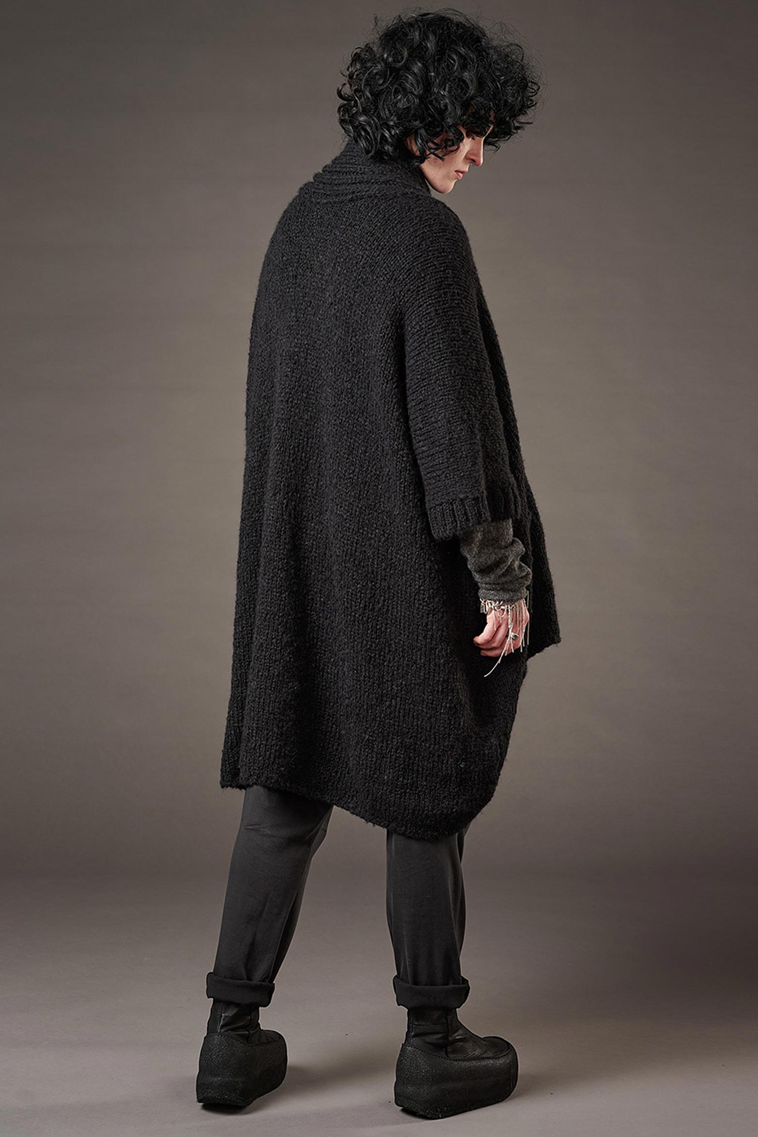 Grobstrick Jacke - Schwarz - Watts