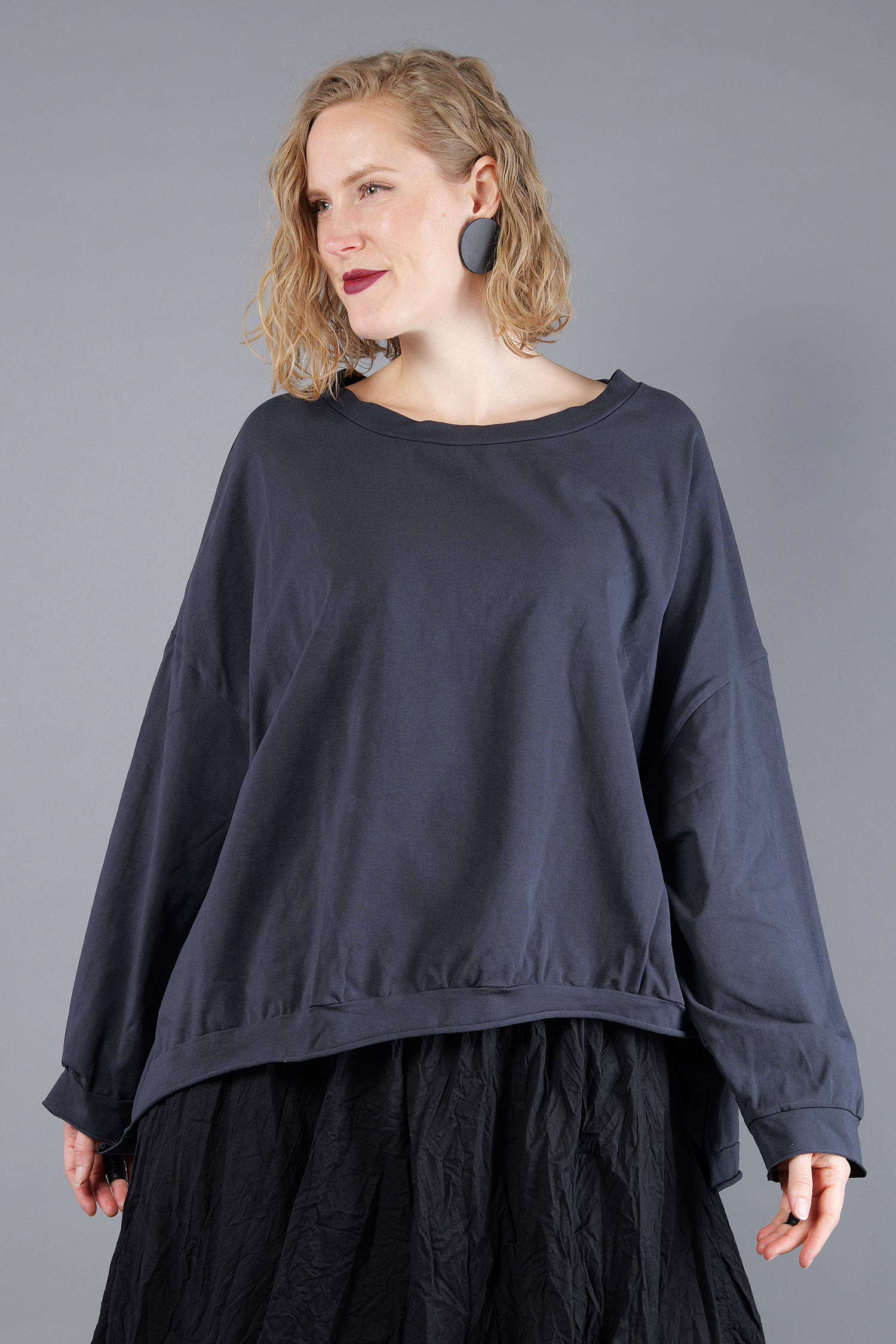 Oversize Jerseypullover - Satt - Handcare