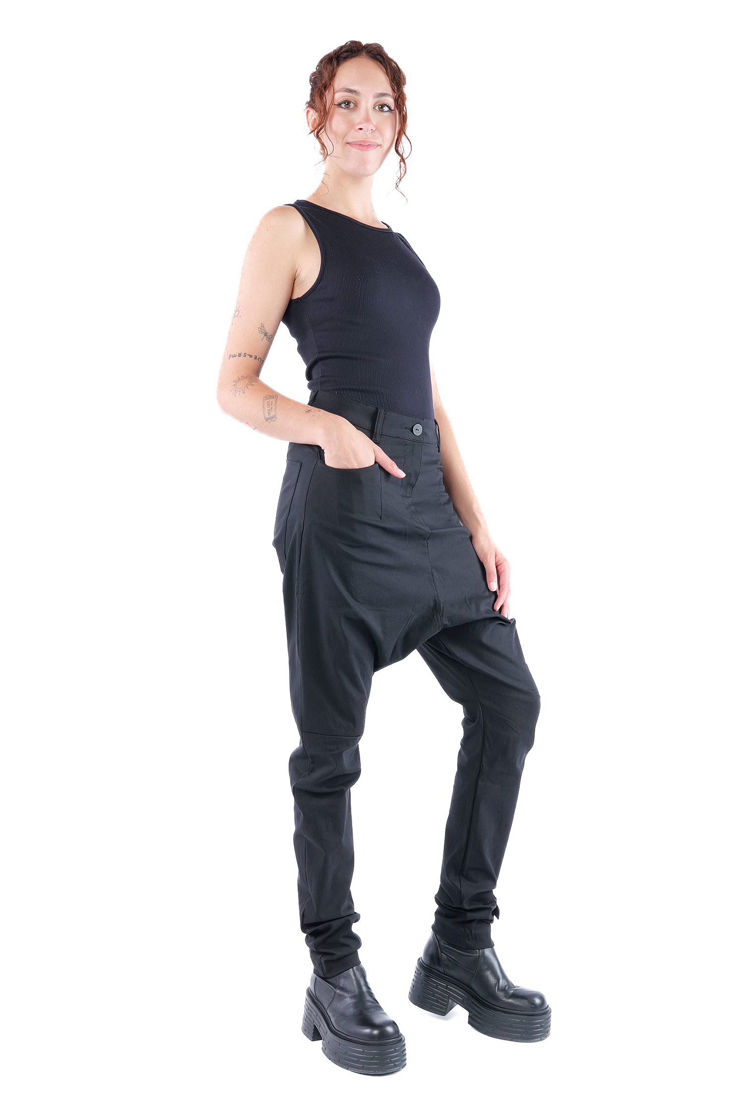 Stretchhose - Schwarz - 10028