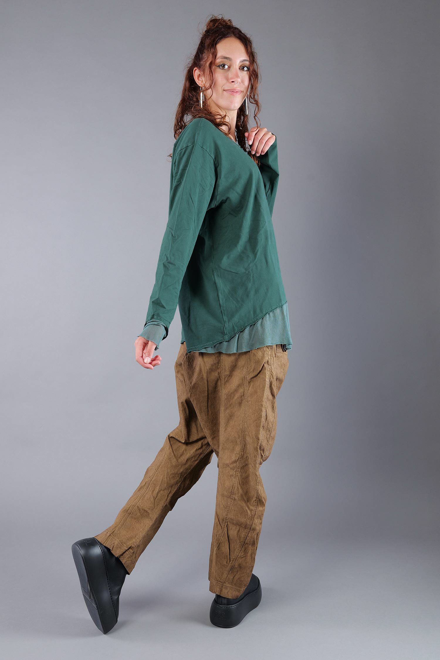 Shirt mit Tüll - Forest - 2263510502