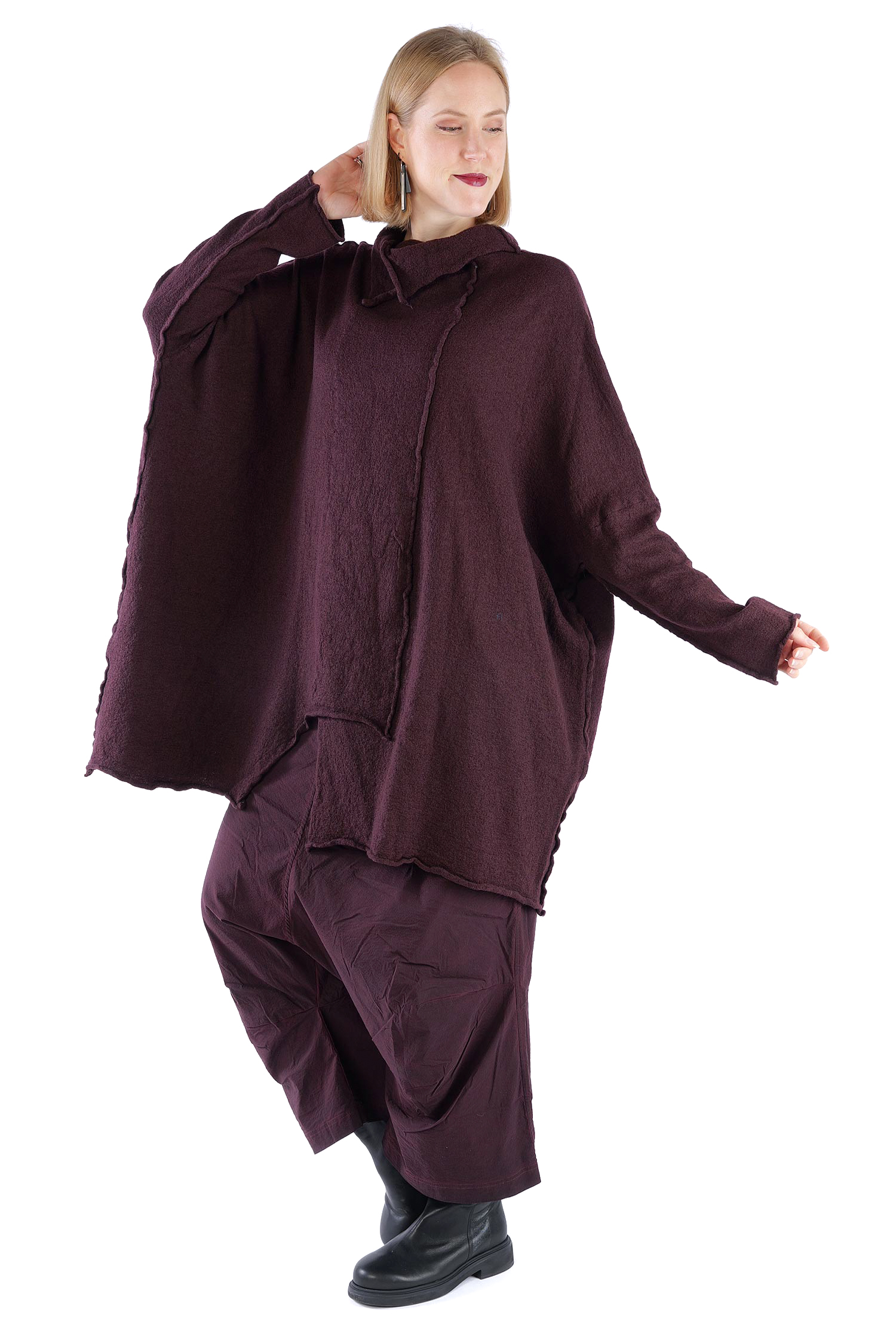 Wolltunika - Purple - 2261687014