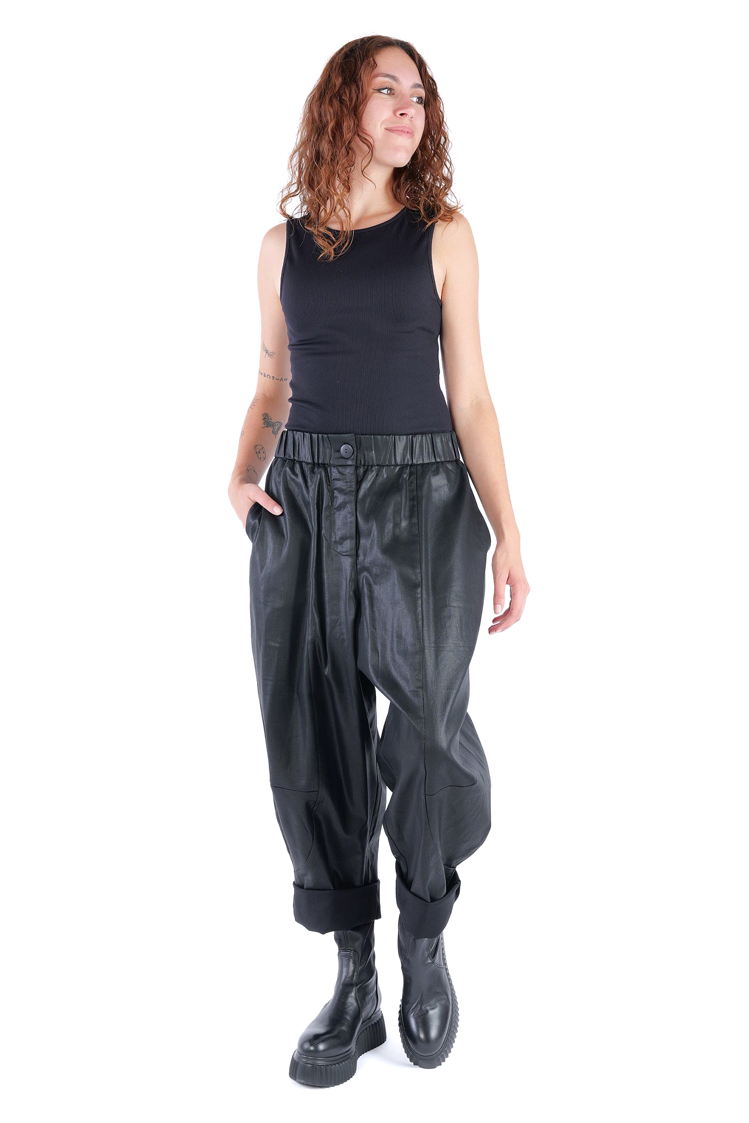 Coated pants - Black coated - Rundo
