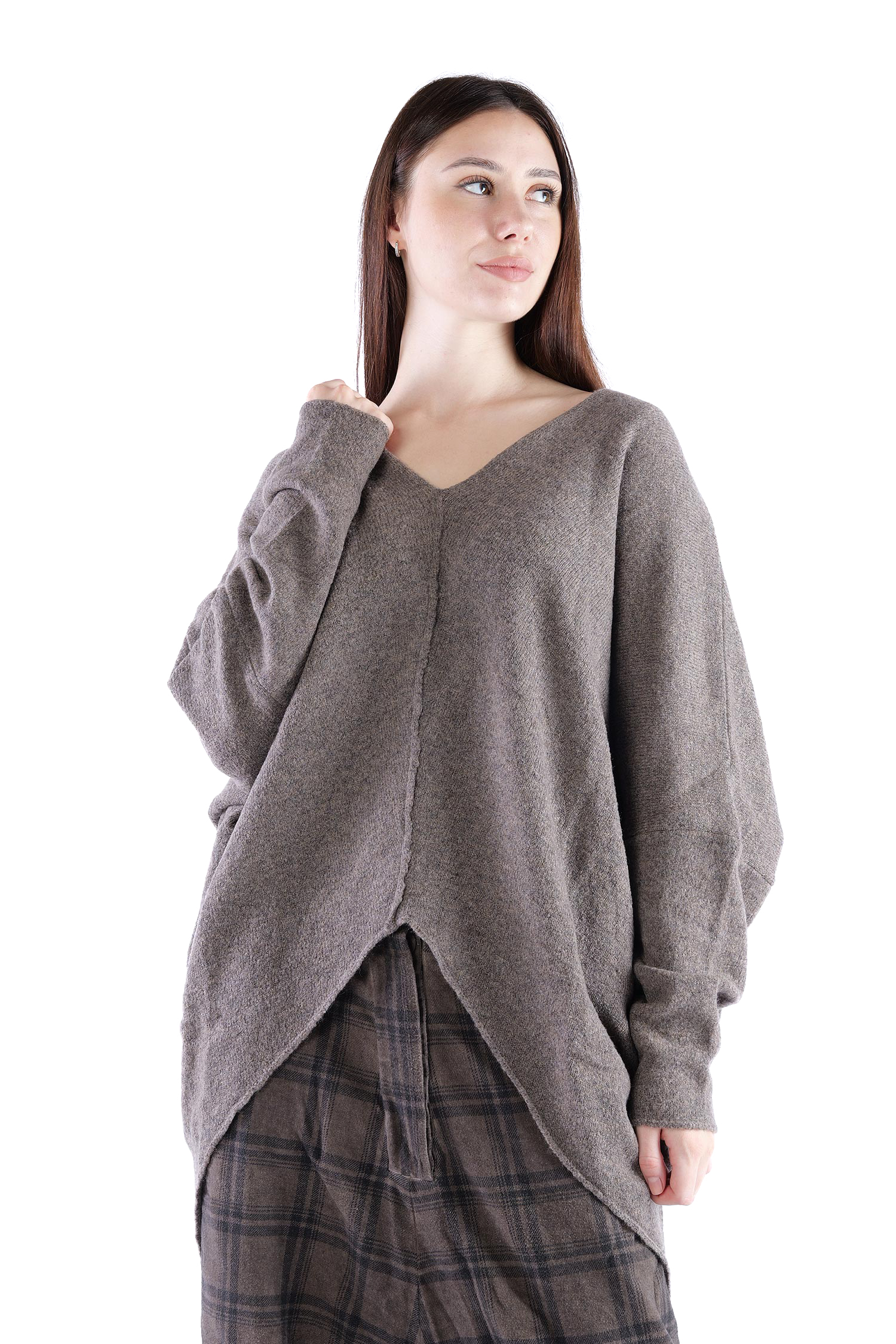Feinstrick Pullover - Faded brown - Jojo