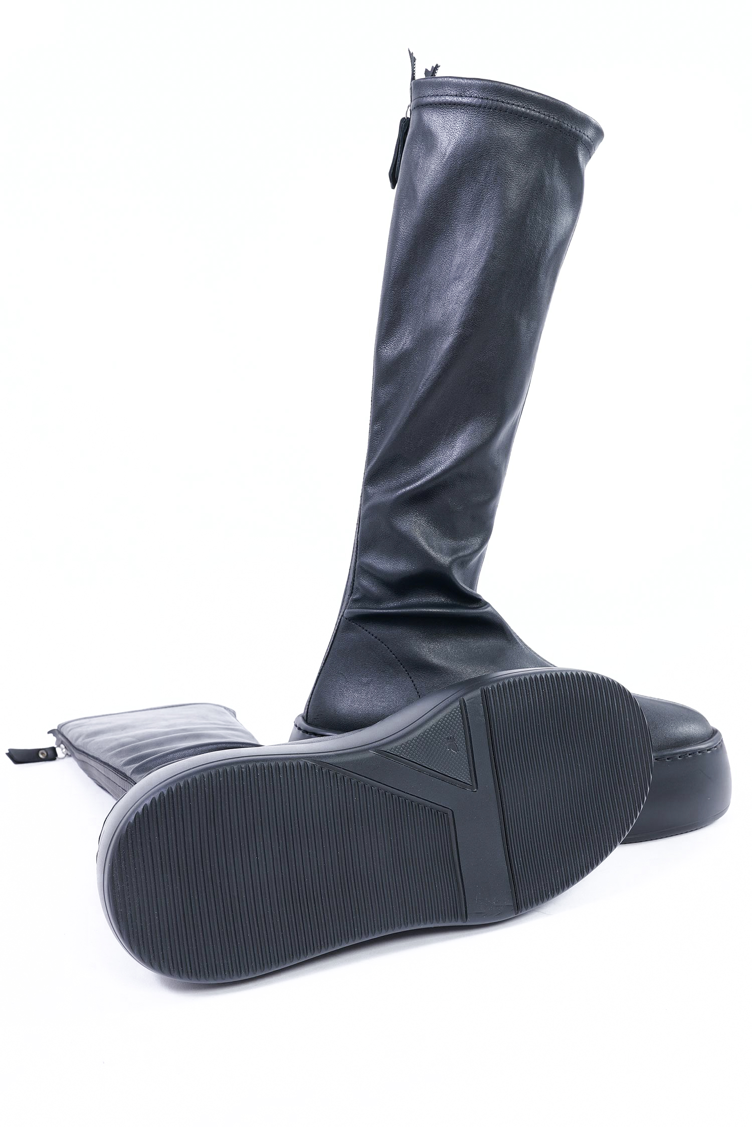 Stretchleder Boots - Schwarz - Vibe Boot