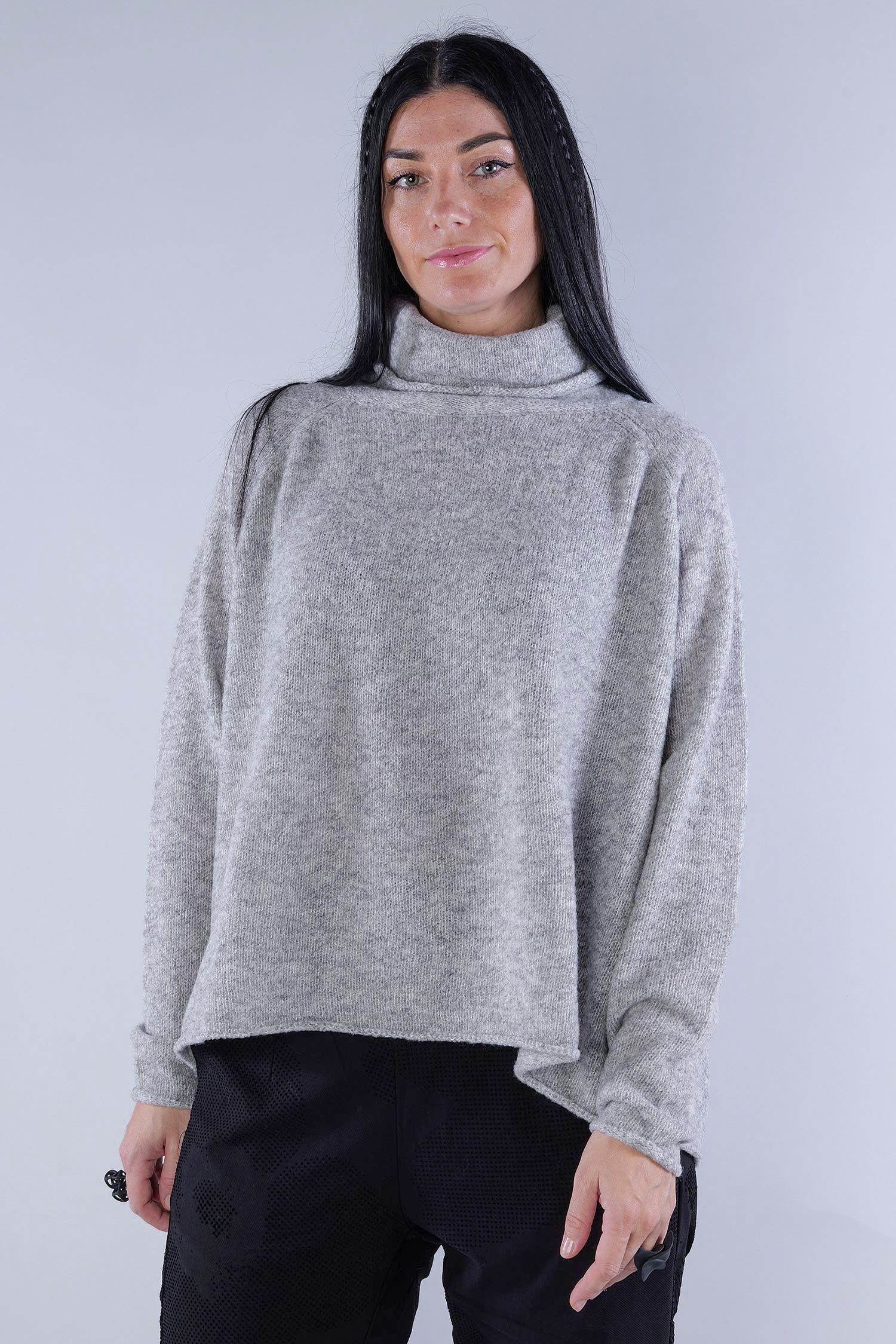 Oversize Strickpullover - Light grey - 2253310701