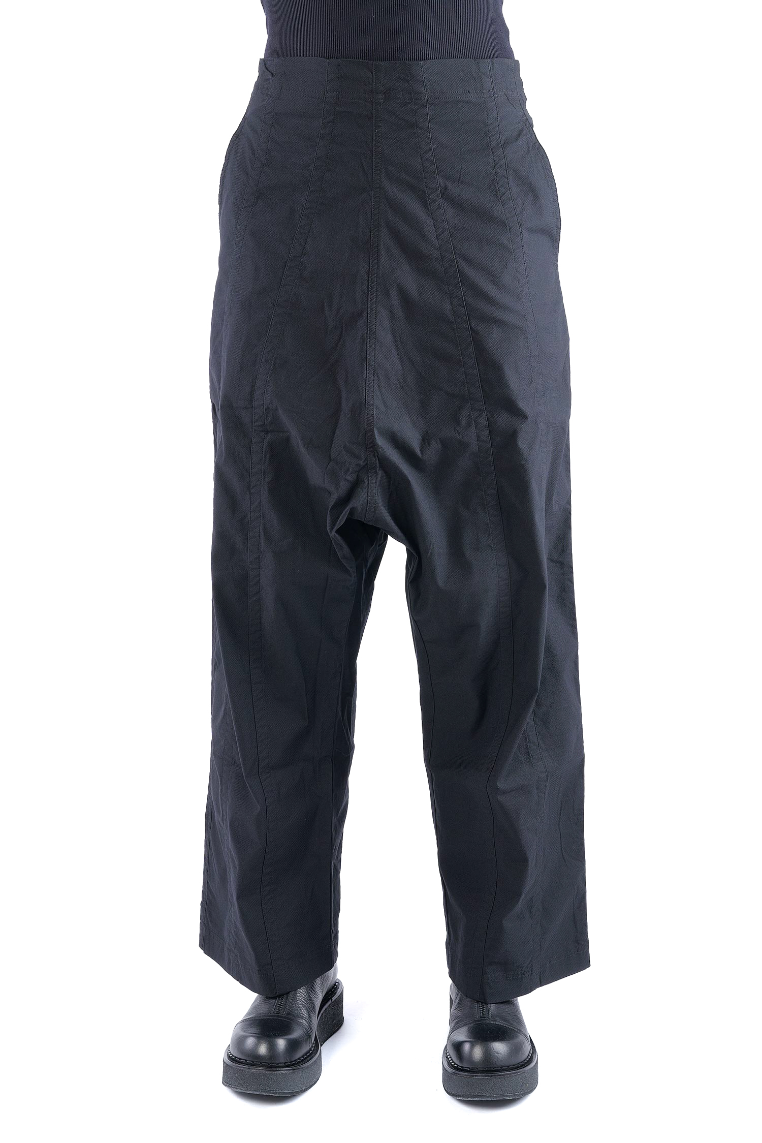Weite Stretchhose - Schwarz - 2261390126