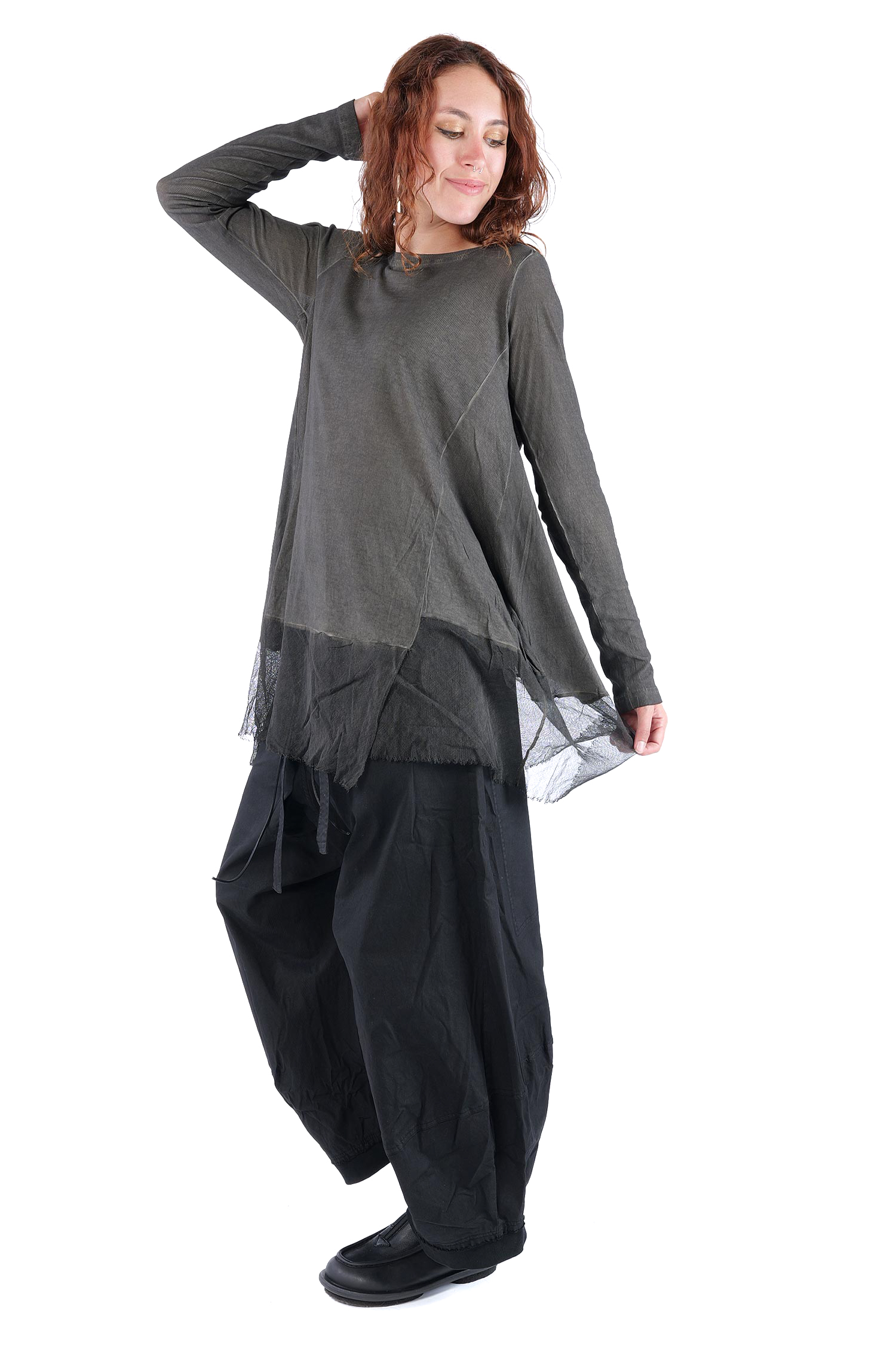 Rippjersey Tunika - Black cloud - 2262340904