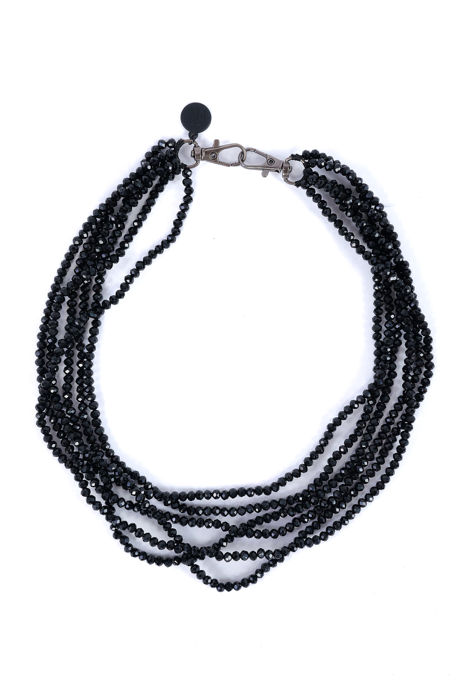Glasperlenkette - Schwarz - 1526