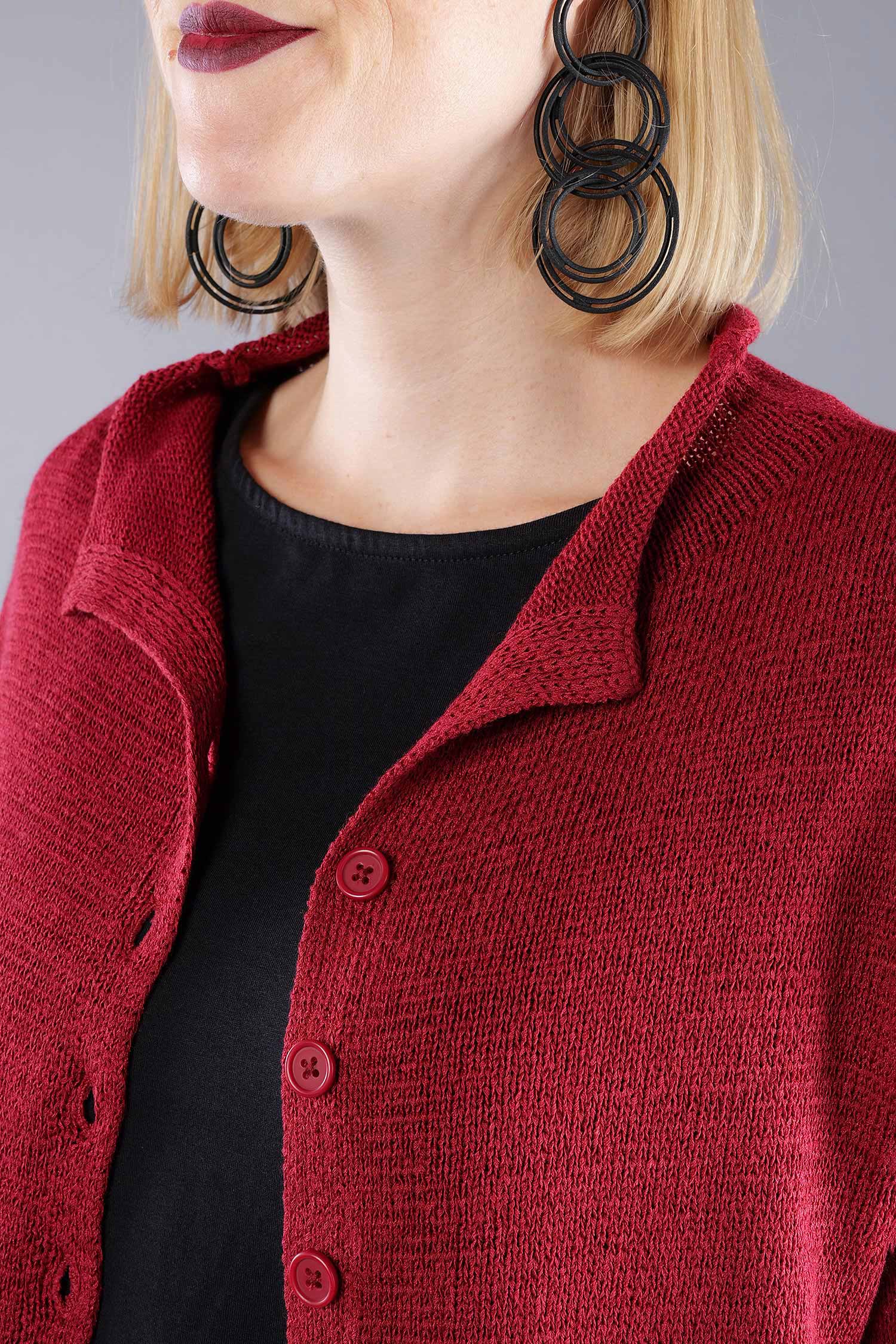 Short knitted jacket - Lava - 2263727111