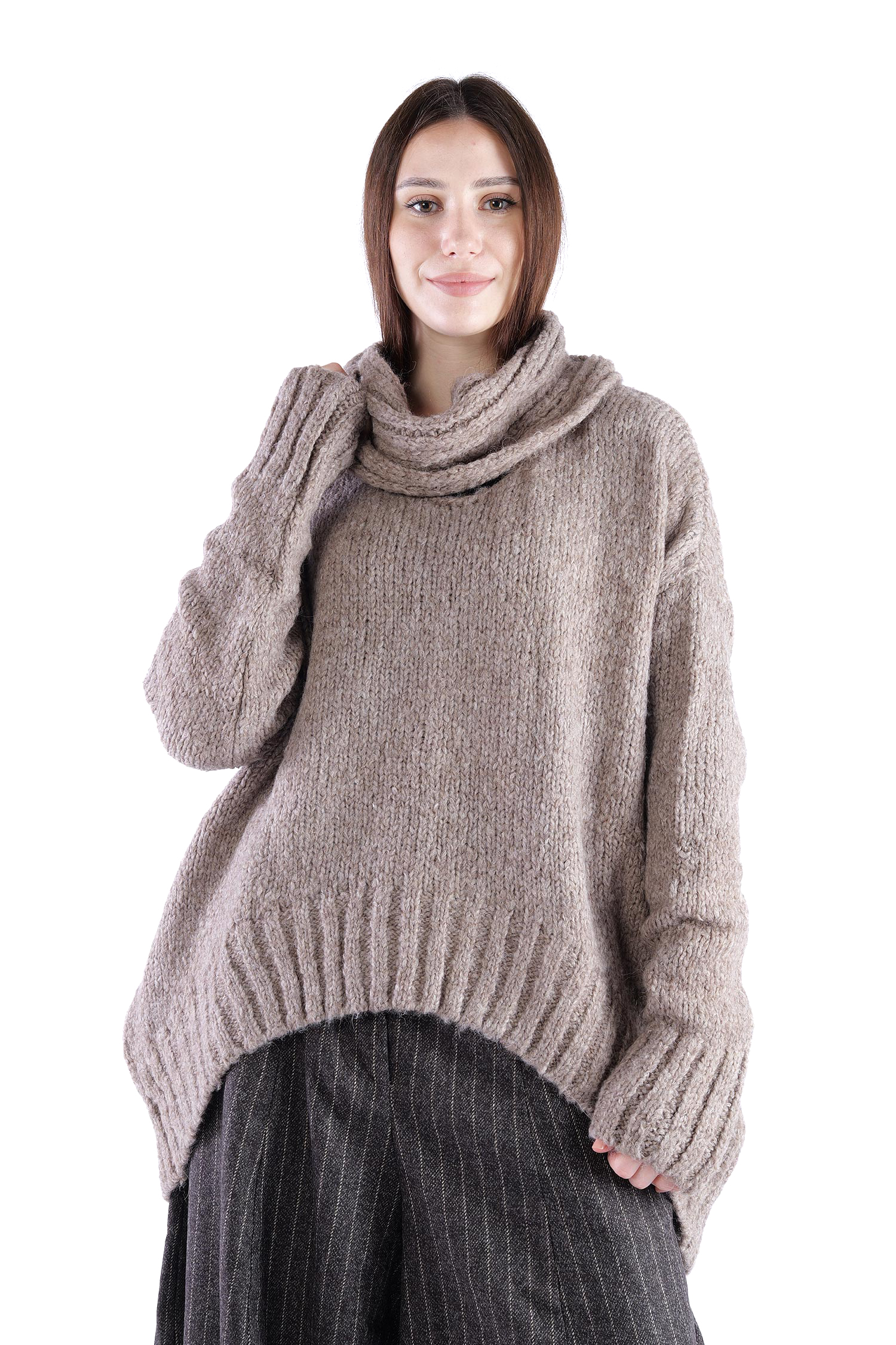 Oversize Strickpullover - Dusty rose - Frantic