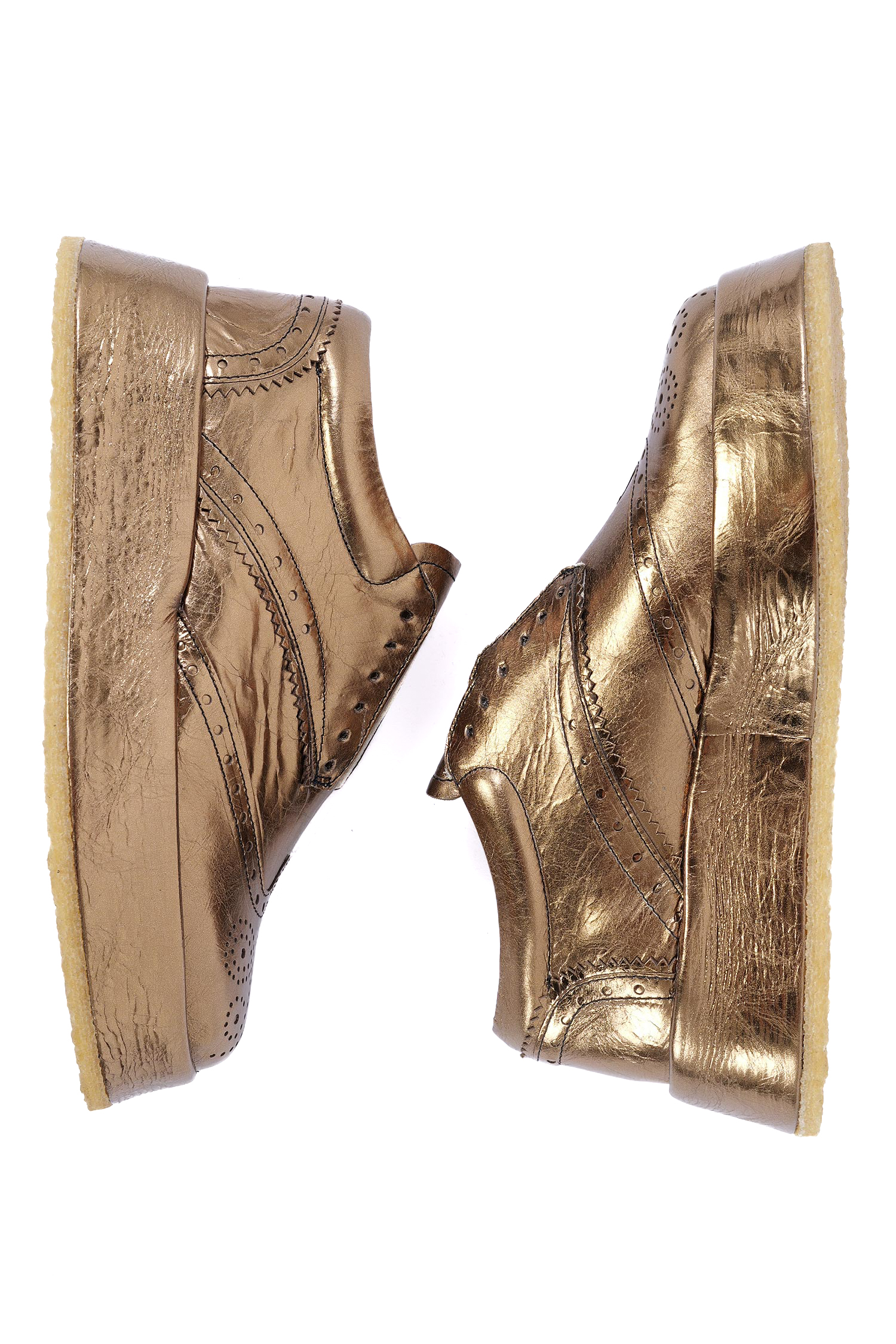 Golden platform sneakers - Gold - 2261985216