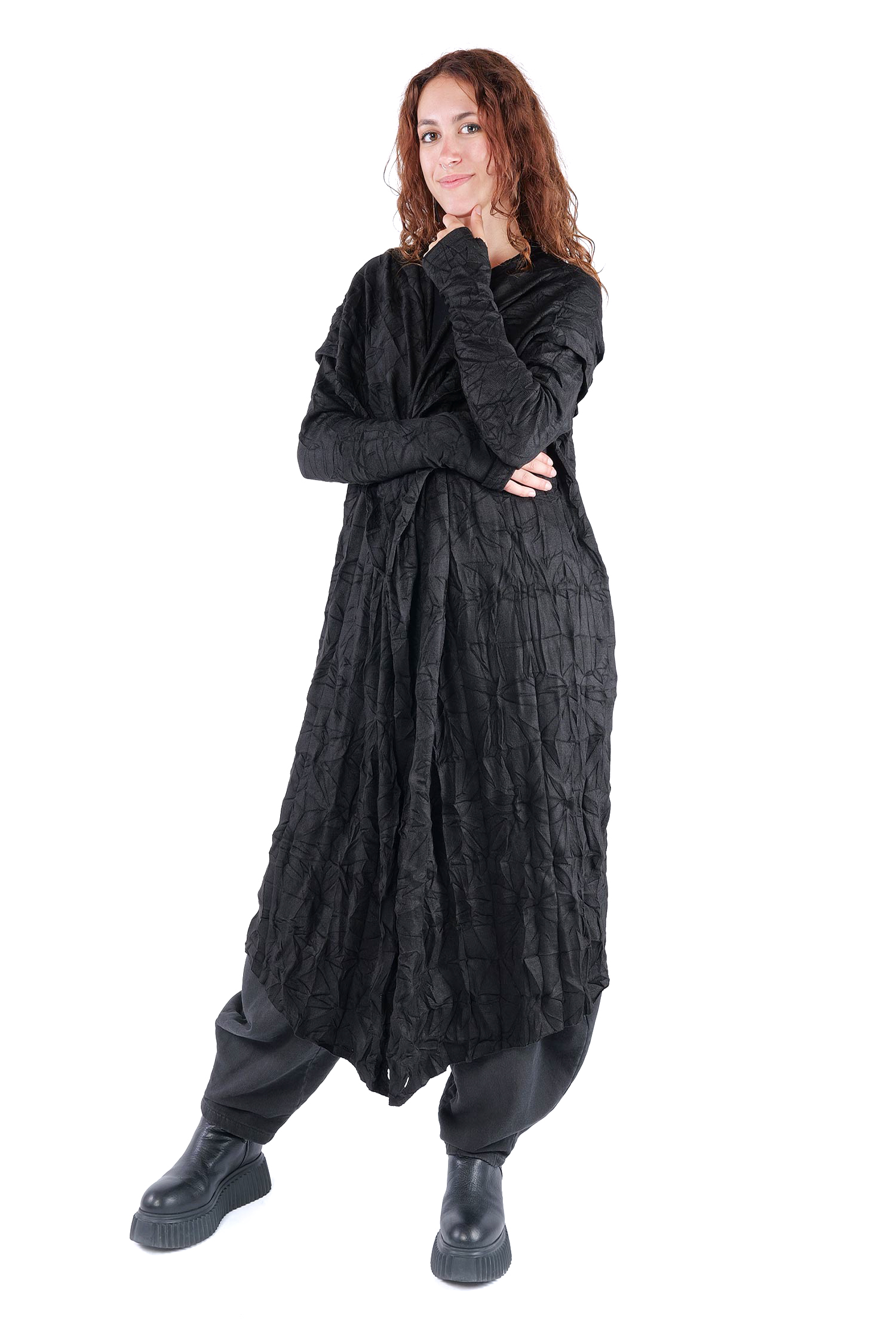 Long cardigan - Black - W5446