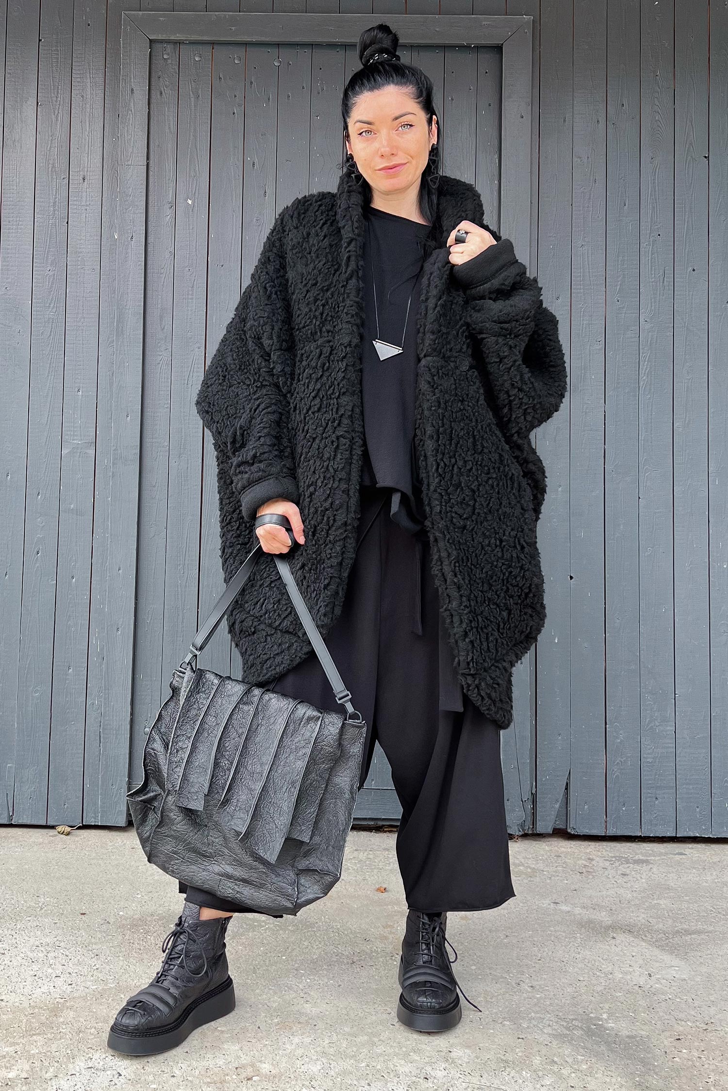 Onesize Mantel - Schwarz - J111