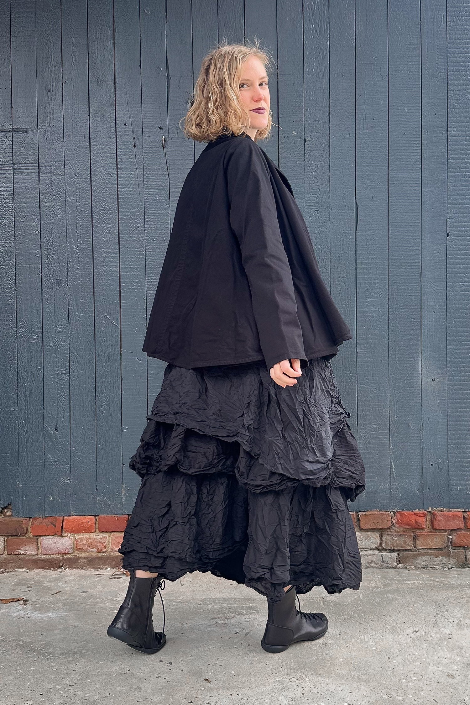 Multi-layered skirt - Black - Elorganza