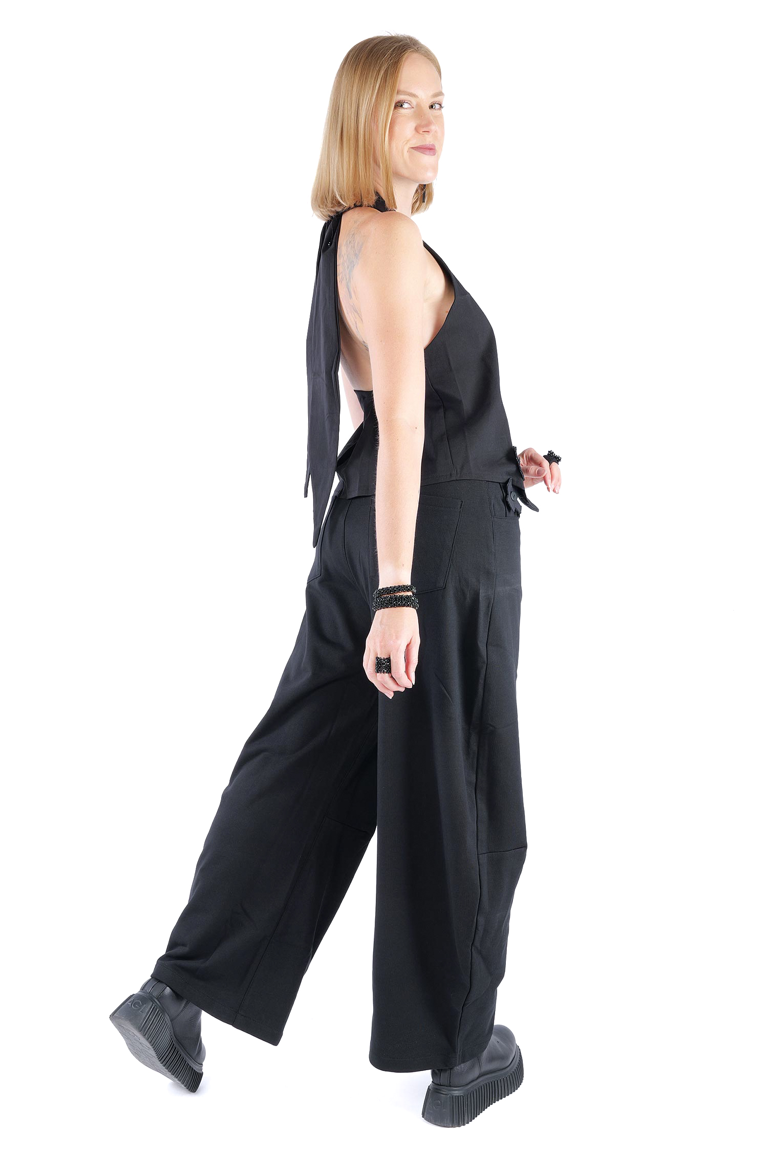 Stretch-Weste - Schwarz - 4036
