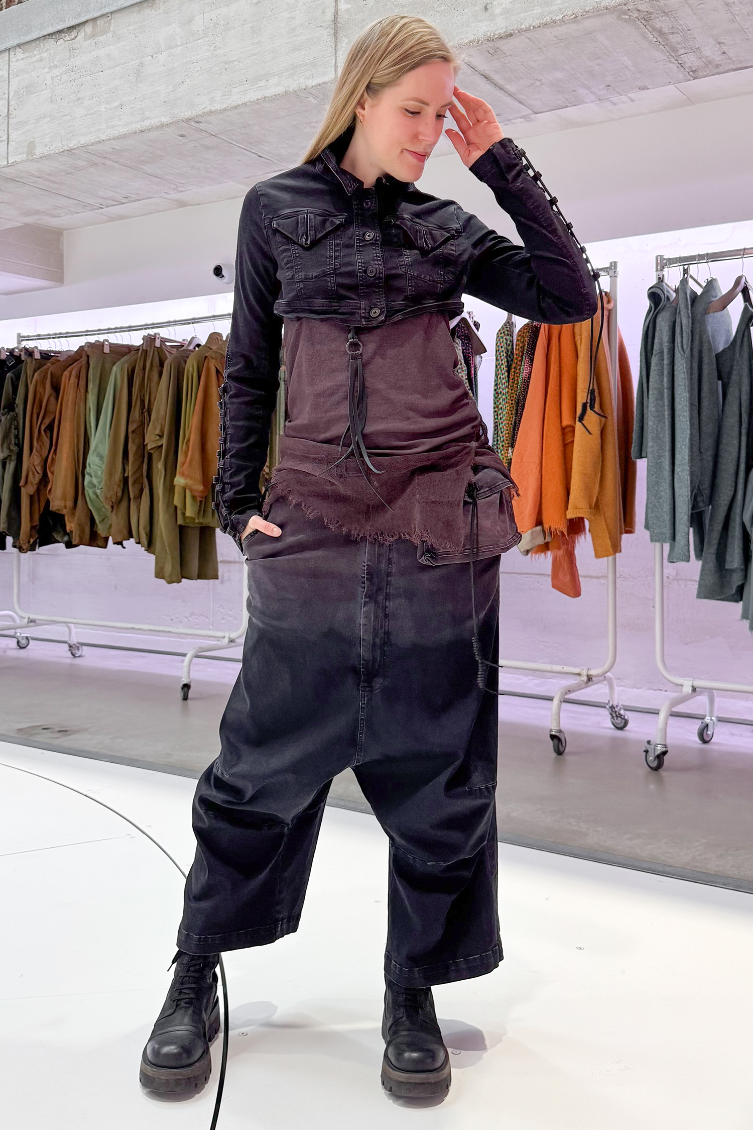 Longsleeve mit Tüll - Flamingo cloud - 2252340504